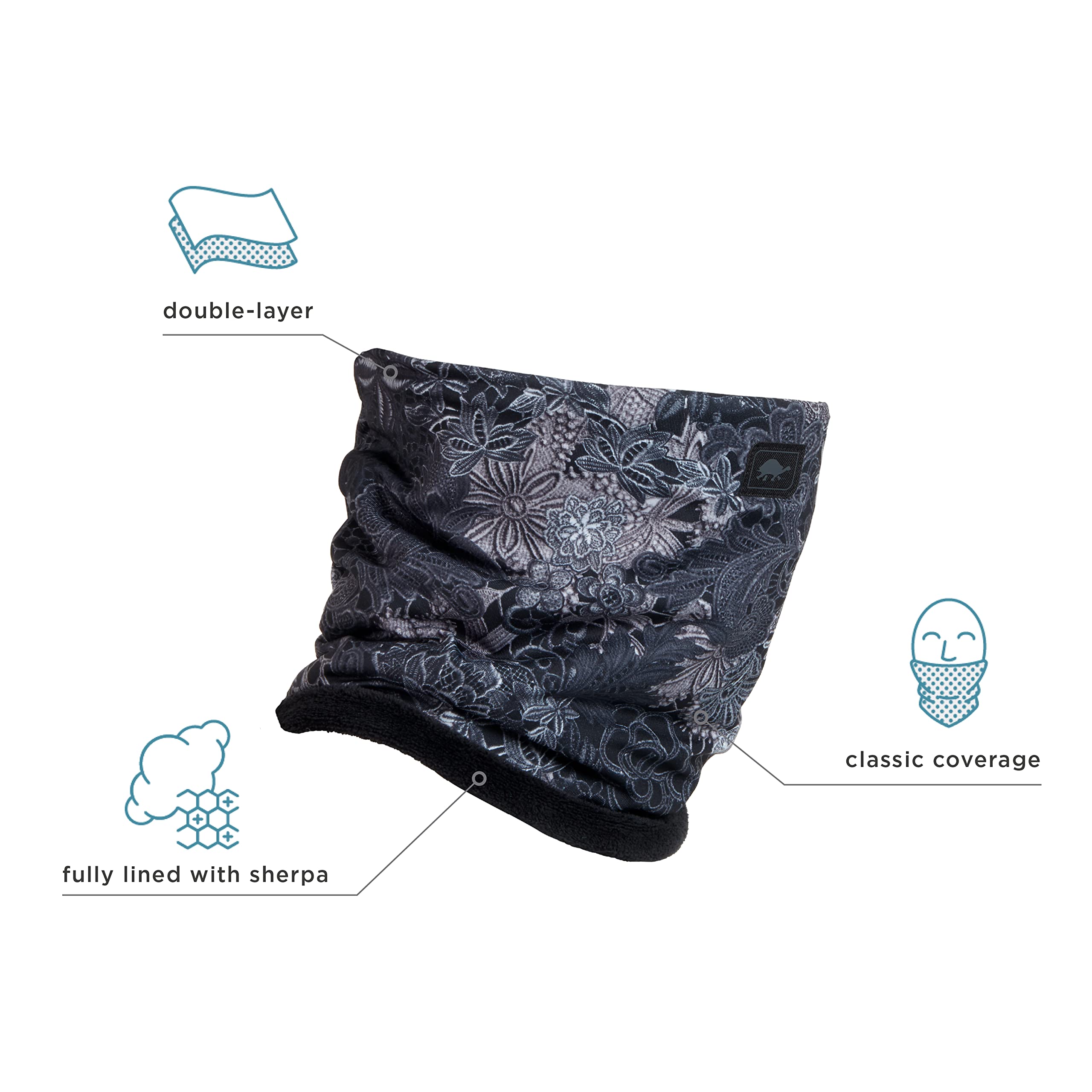 Turtle Fur Comfort Shell™ Fluffy Lined Neck Warmer - Soft Fleece Scarf for Women & Men, One Size Fits All | Perfect for Winter, Skiing, Snowboarding & Outdoor Activities