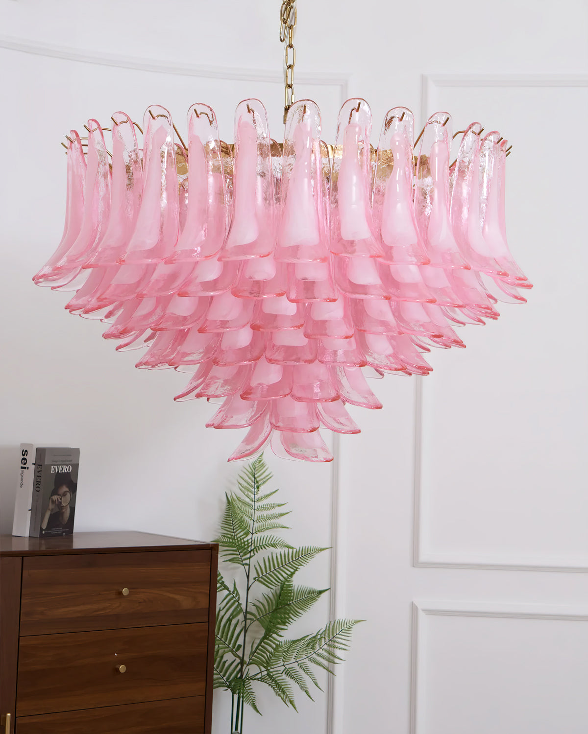 Elegant Barcelona Murano Glass Chandelier - Handcrafted Italian Lighting Fixture for Dining Room, Living Room & Bedroom Decor