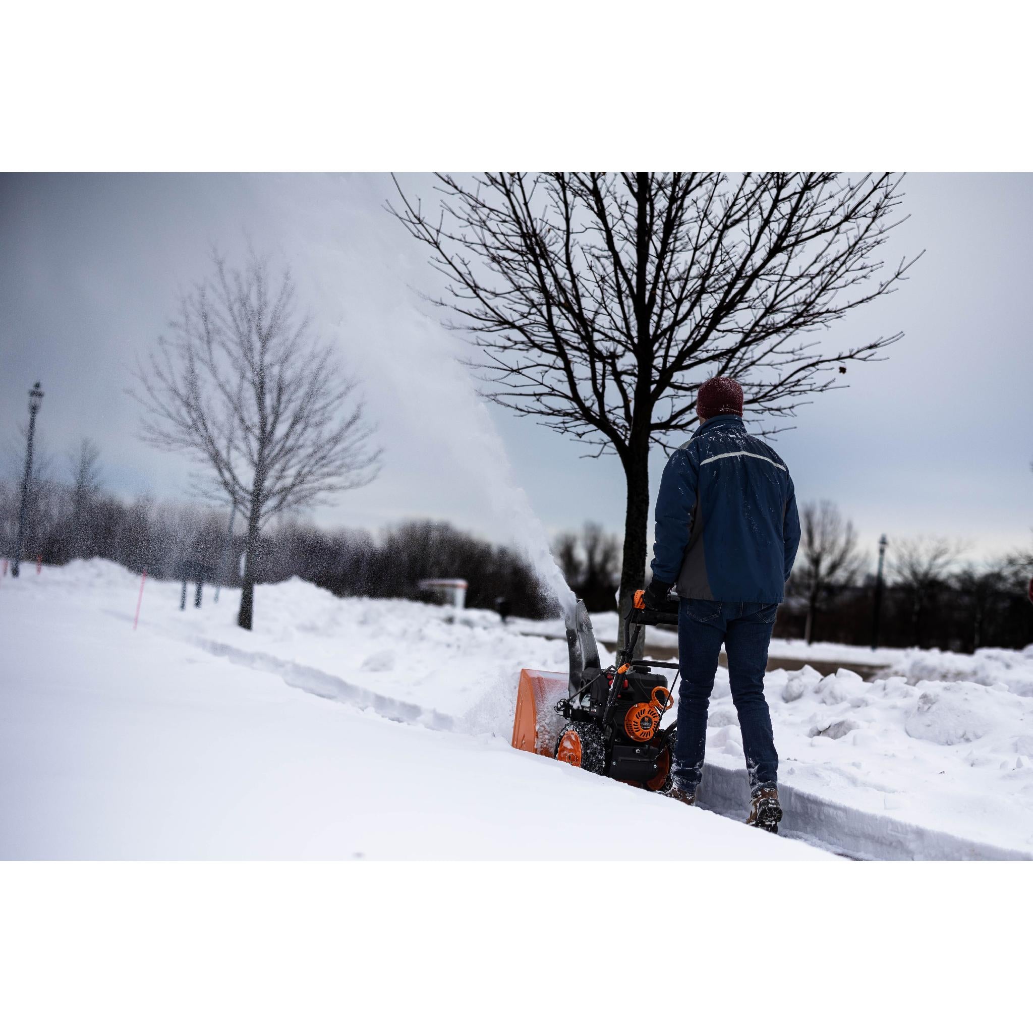 WEN SB209E 24-Inch 209cc Two-Stage Self-Propelled Gas Snow Blower with Electric Start - Perfect for Heavy Snow Removal in Driveways & Walkways