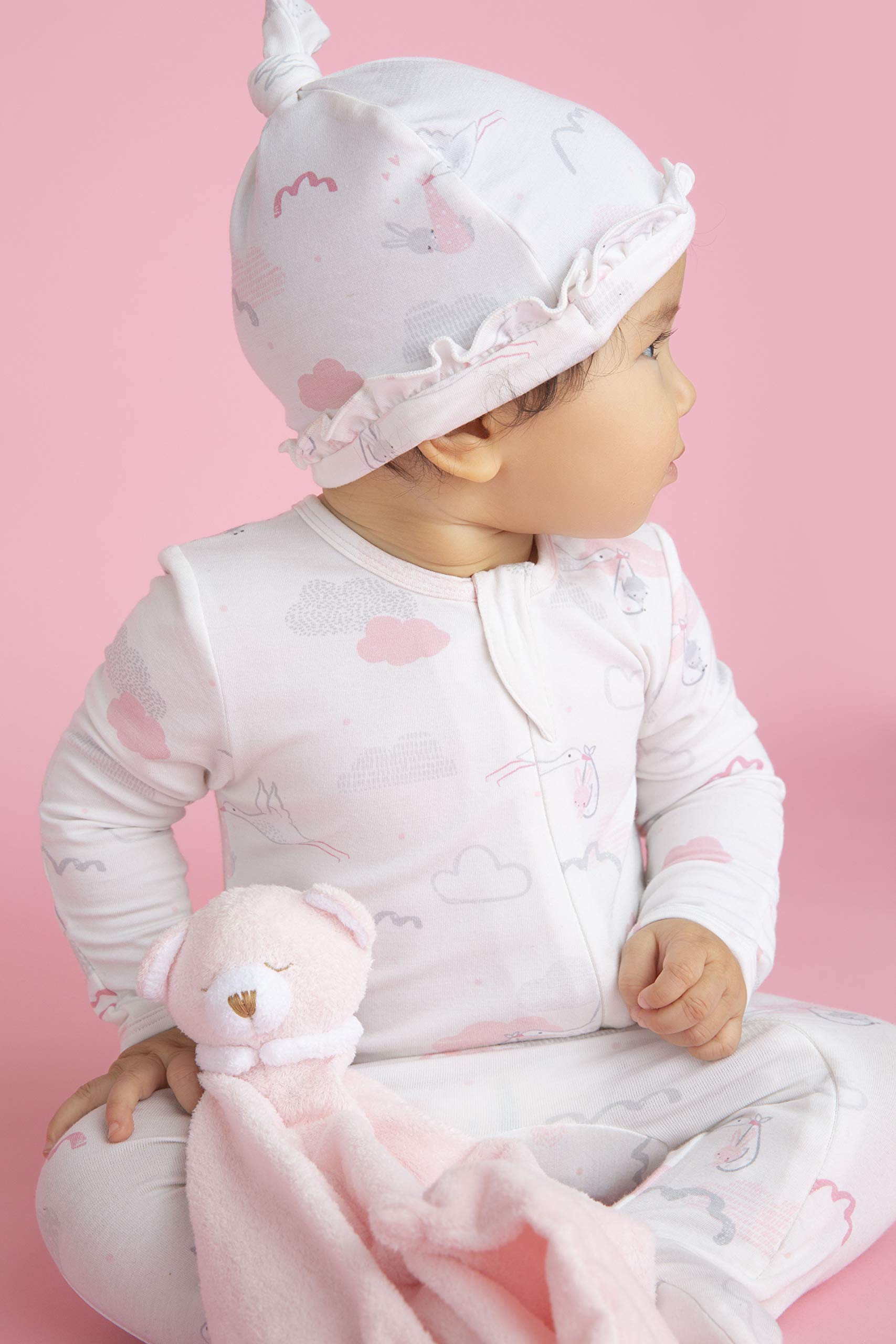 Angel Dear Pink Bear Blanket - Soft Plush Baby Security Blanket for Comfort & Sleep - Perfect for Nursery, Travel, and Cuddling