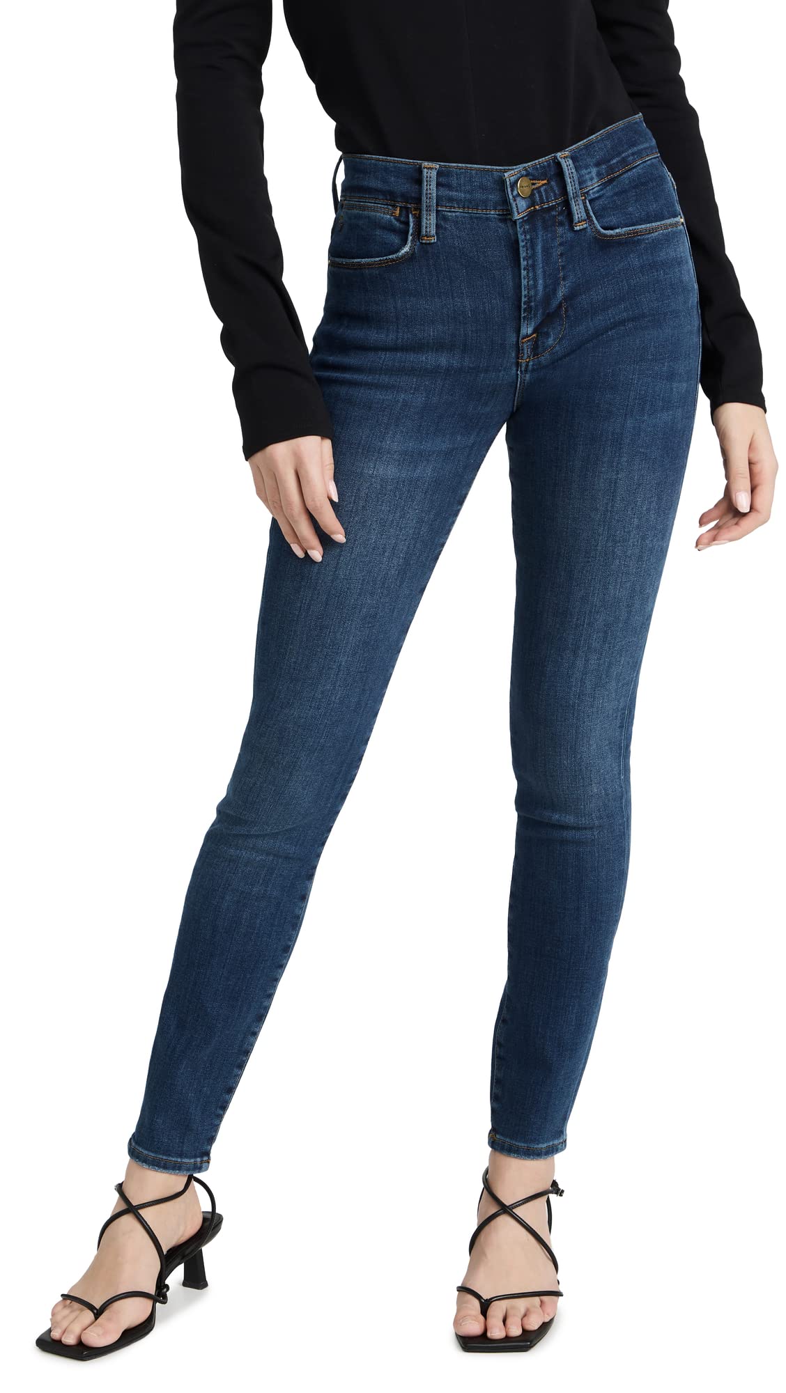 FRAME Women's High Waist Skinny Jeans - Stretch Denim Pants for Everyday Comfort & Style | Perfect for Work, Casual Outfits & Night Out