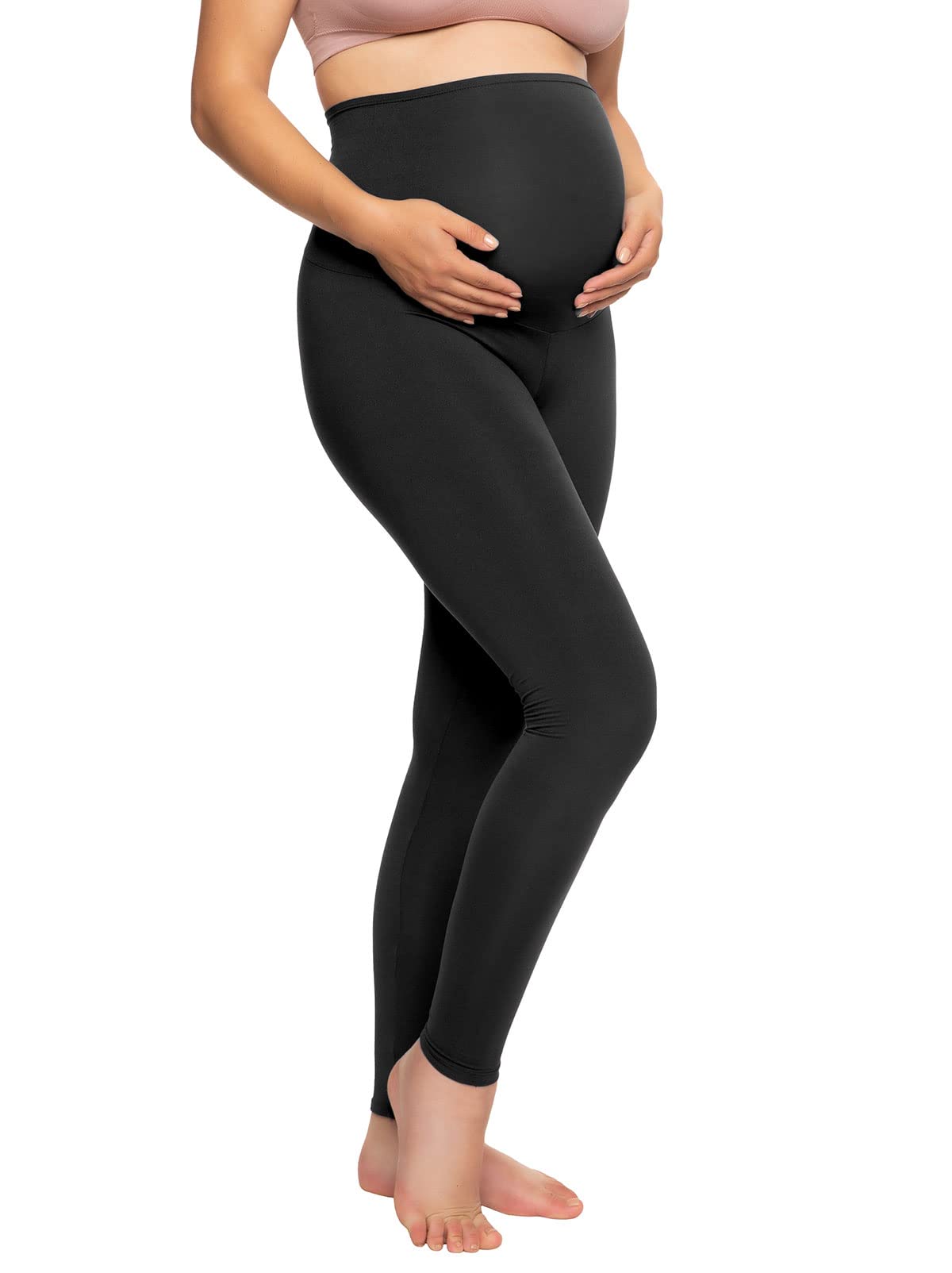 Felina Velvety Soft Maternity Leggings for Women - Stretchy Pregnancy Yoga Pants, Comfortable Maternity Clothes for Workout, Lounge & Everyday Wear