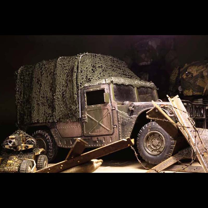 1/35 Scale Camouflage Net for Heng Long RC Tanks - Tiger I & Challenger II Military Vehicle Accessory | Perfect for Remote Controlled Armored Model Battles & Military Displays