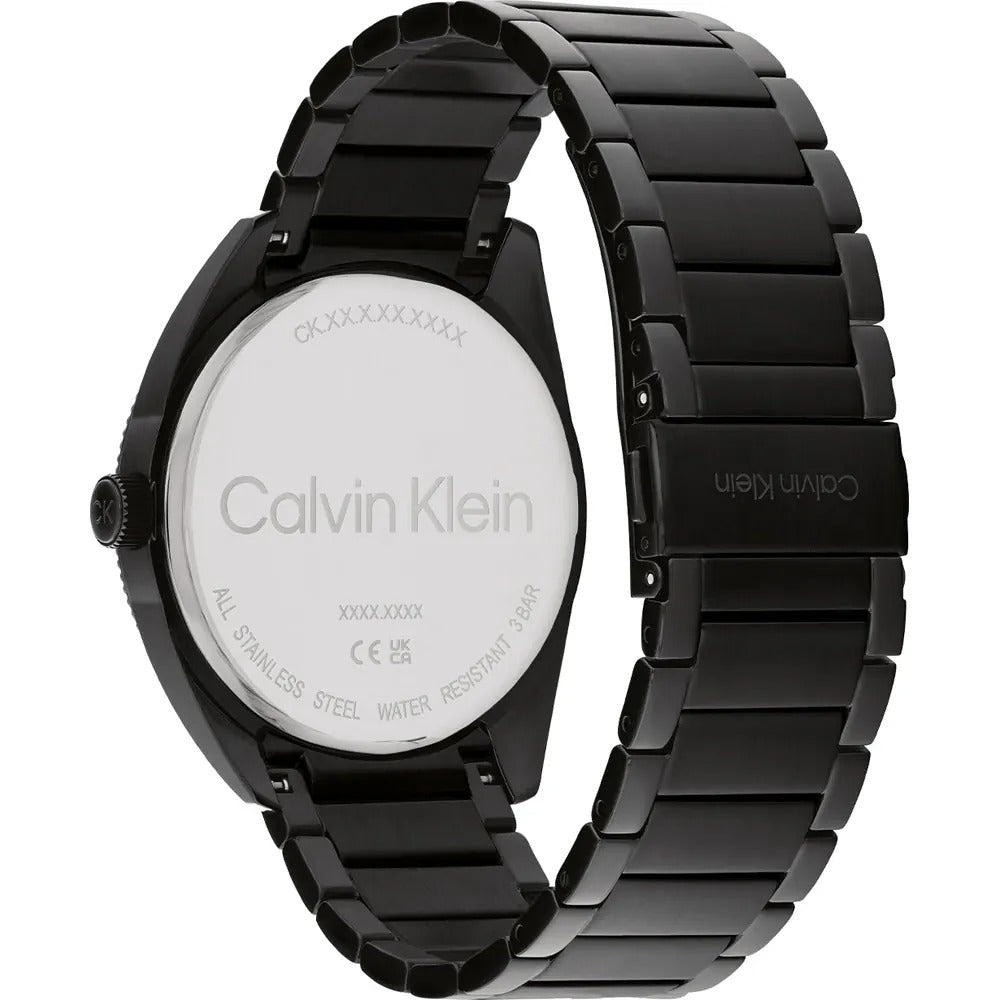 Calvin Klein Progress Black Plated Steel Watch 25200448 - Stylish Men's & Women's Timepiece for Office, Date Night & Formal Events
