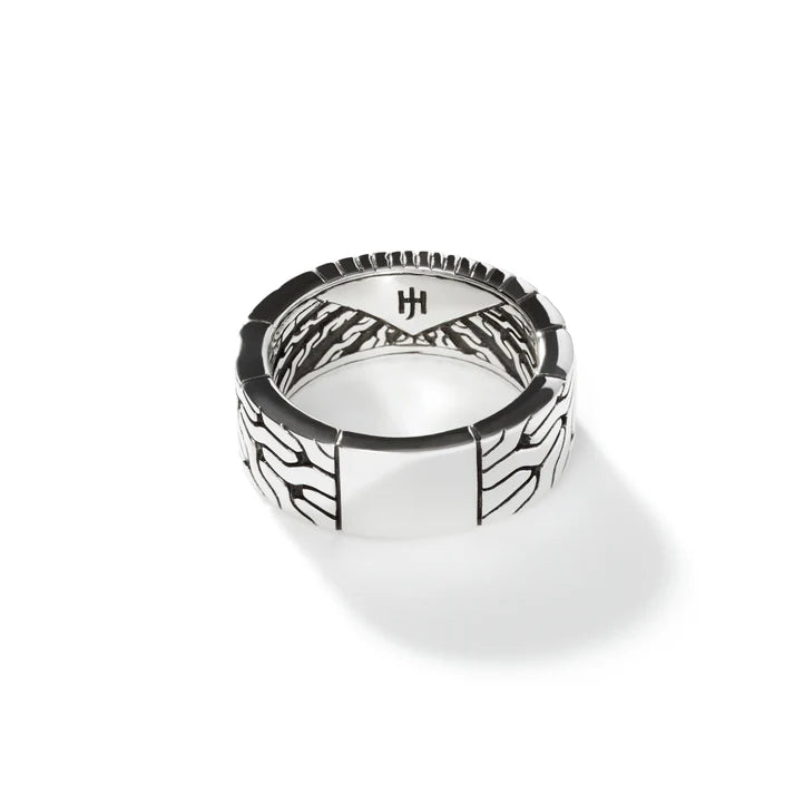 Handmade Carved Chain Band Ring for Women - Sterling Silver or Gold Plated, Boho Chic Jewelry Gift for Her - Perfect for Weddings, Parties & Everyday Wear