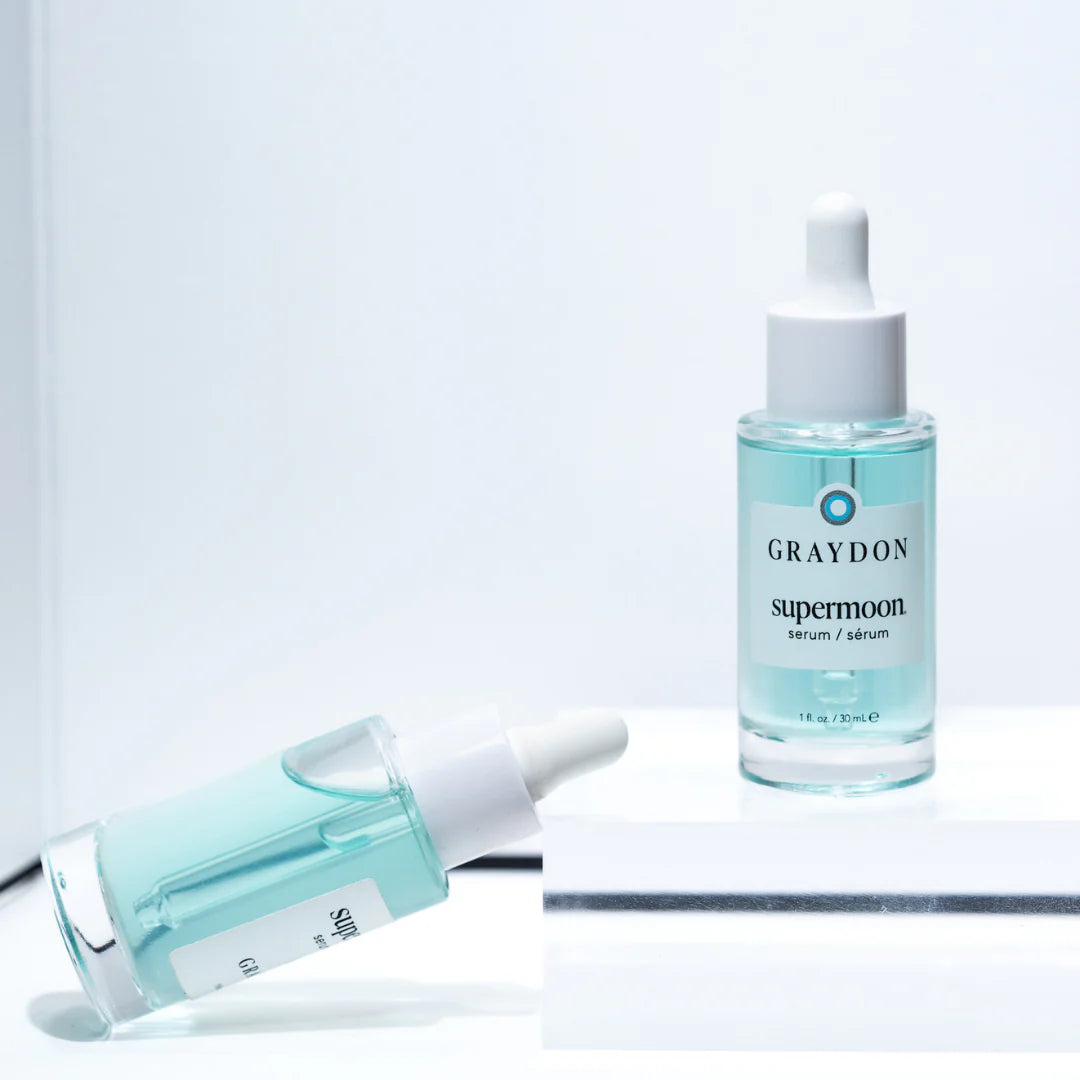 Graydon Skincare Supermoon Serum - Anti-Aging Face Serum with Hyaluronic Acid & Vitamin C | Reduces Fine Lines, Wrinkles & Plumps Skin | 1oz Plant-Based Formula | Perfect for Nighttime Routine & Mature Skin Care