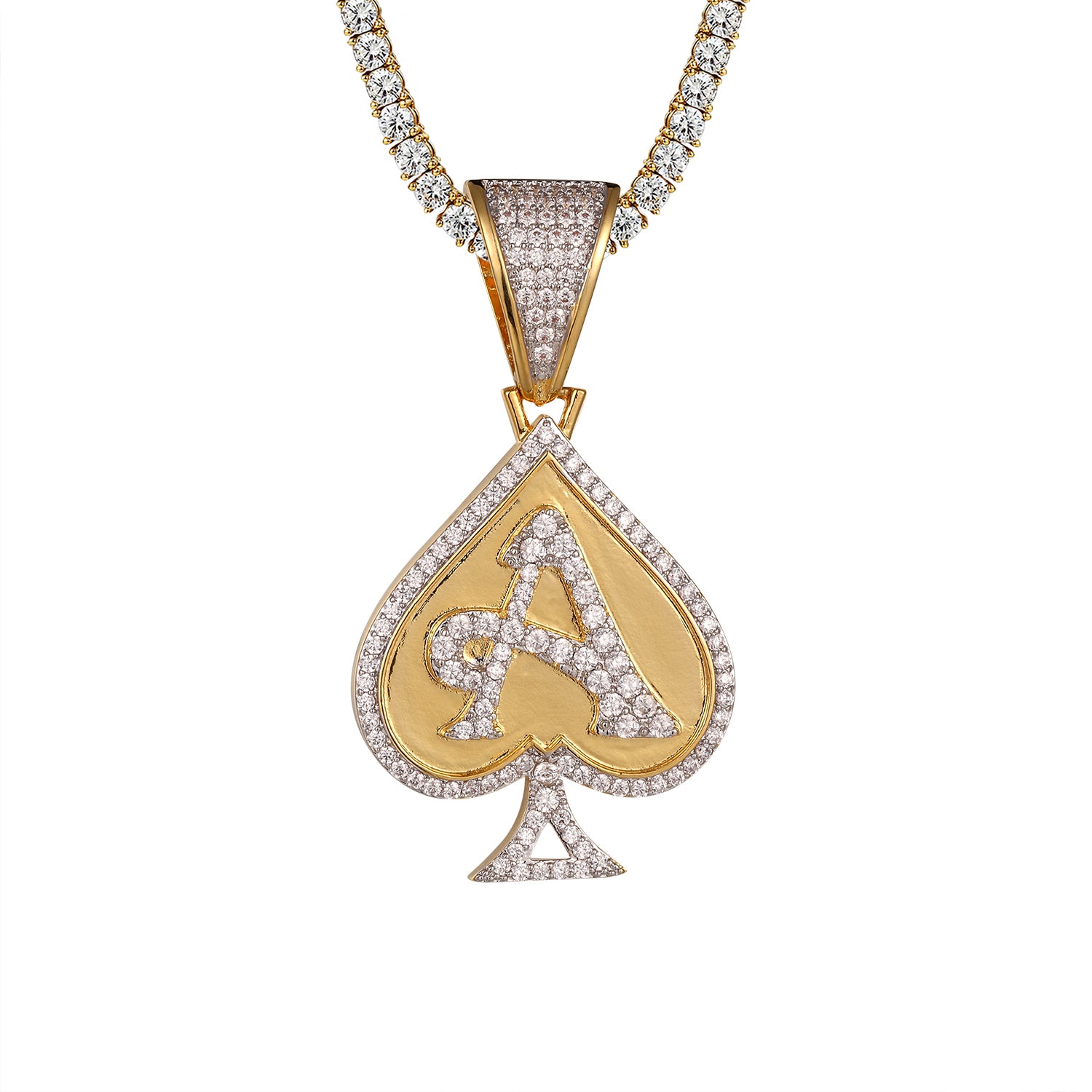 925 Sterling Silver Ace of Spades Poker Card Pendant Necklace - Perfect for Casino Night, Poker Tournaments & Gift Giving