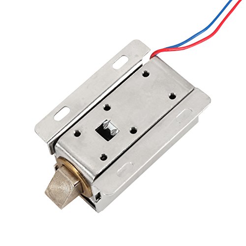 12V Low Power Consumption Copper Wire Solenoid Lock - Durable Metal Structure for Doors, Cabinets, and Security Gates | Ideal for Home, Office, and Commercial Use