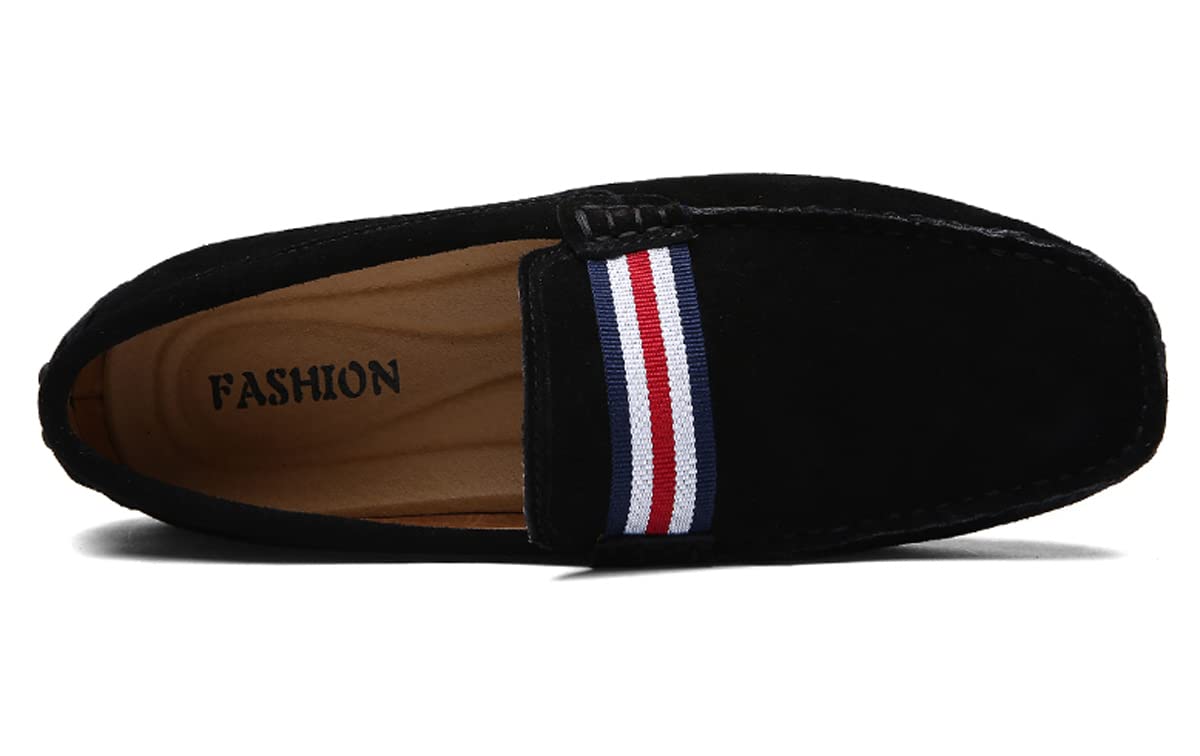 **Santimon Men's Suede Leather Penny Loafers - Slip-On Casual Driving Shoes for Wedding, Prom & Office - Comfortable Moccasins for Daily Wear & Formal Occasions**