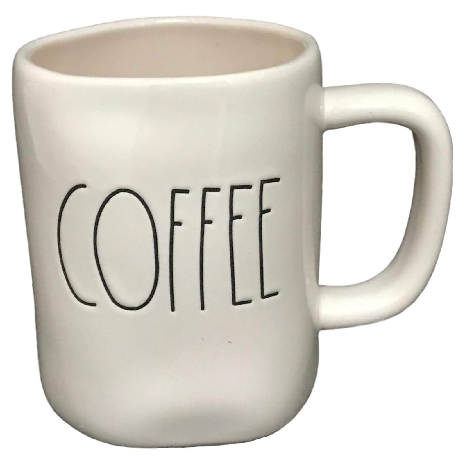 Rae Dunn by Magenta Ceramic Coffee Mug - 15oz White Coffee Cup with Inspirational Quote, Perfect for Home, Office & Gift Giving