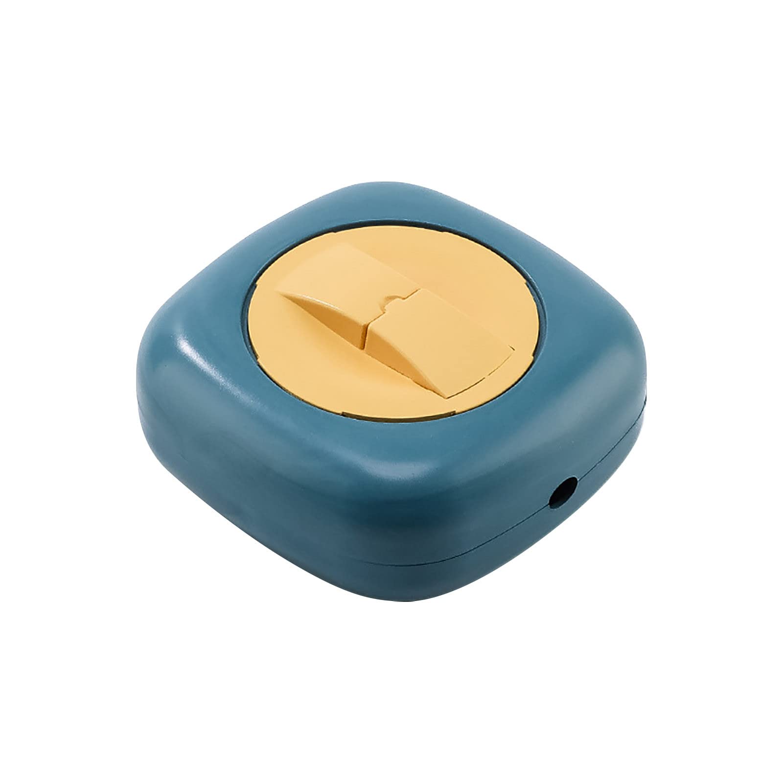 Lapirek Rotatable Multi-Purpose Storage Box with Charger - Portable Phone Cable Organizer for Home & Office (Blue, 10 x 10 x 4cm) - Perfect for Desk Organization, Travel Accessories, and Charging Station