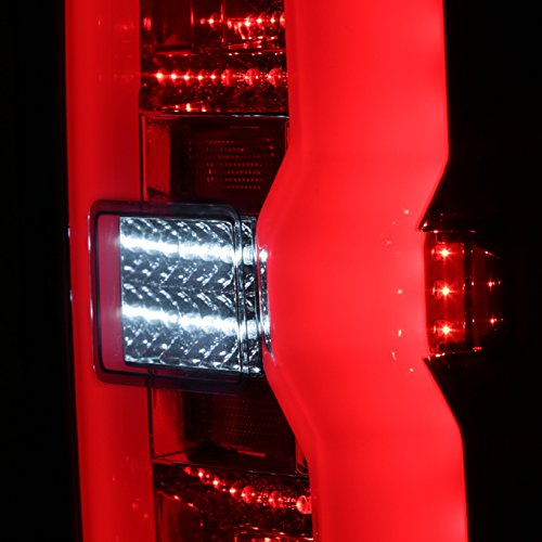 AKKON LED Light Bar Smoke Tail Lights Lamps for 2014-2019 Chevy Silverado & Sierra - Pair | Waterproof & Durable Replacement Lights for Off-Road, Night Driving & Truck Customization