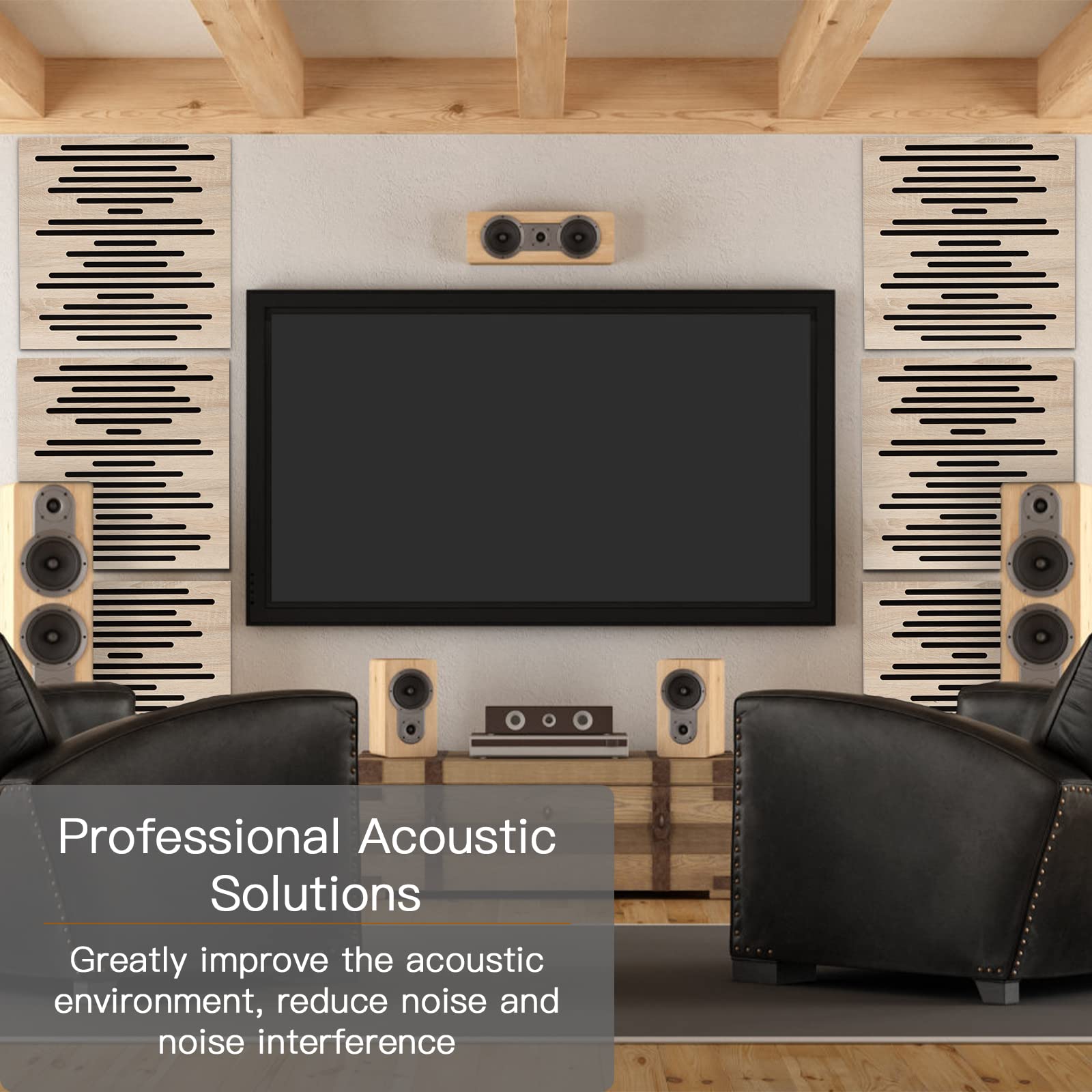 Olanglab Acoustic Wood Wall Panels - 2 Pack 19.6