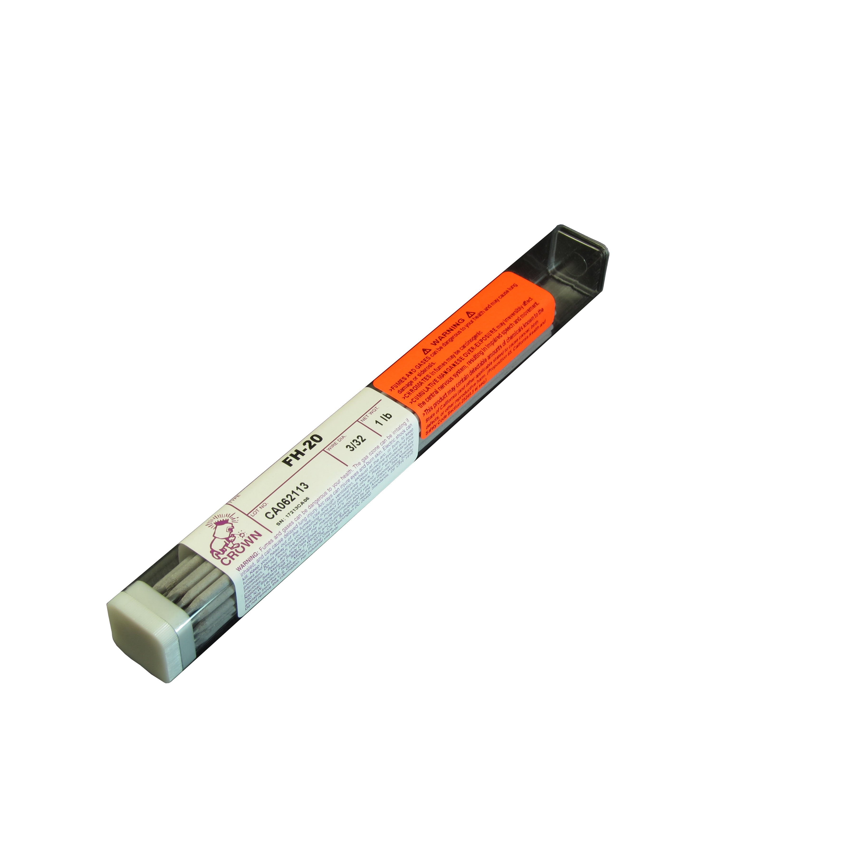 Crown Alloys FH 20 3/32 Welding Electrode - 1 lb Tube (TEFH/EN BP) for Metal Fabrication & Repair