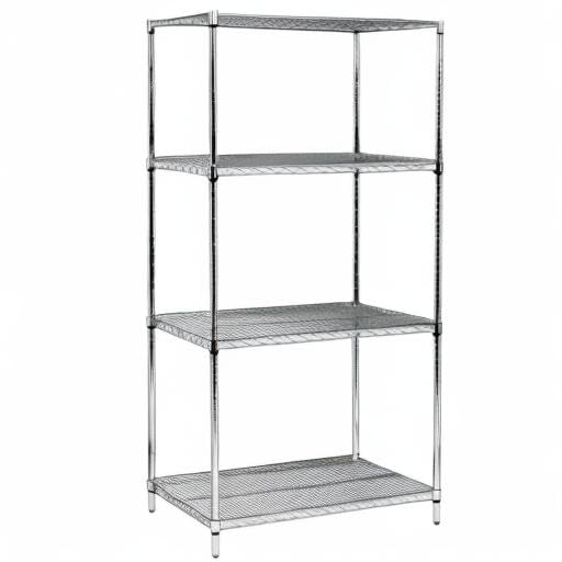 Quantum Storage Systems WR63-1860S Starter Kit - 4-Tier Stainless Steel Wire Shelves (63