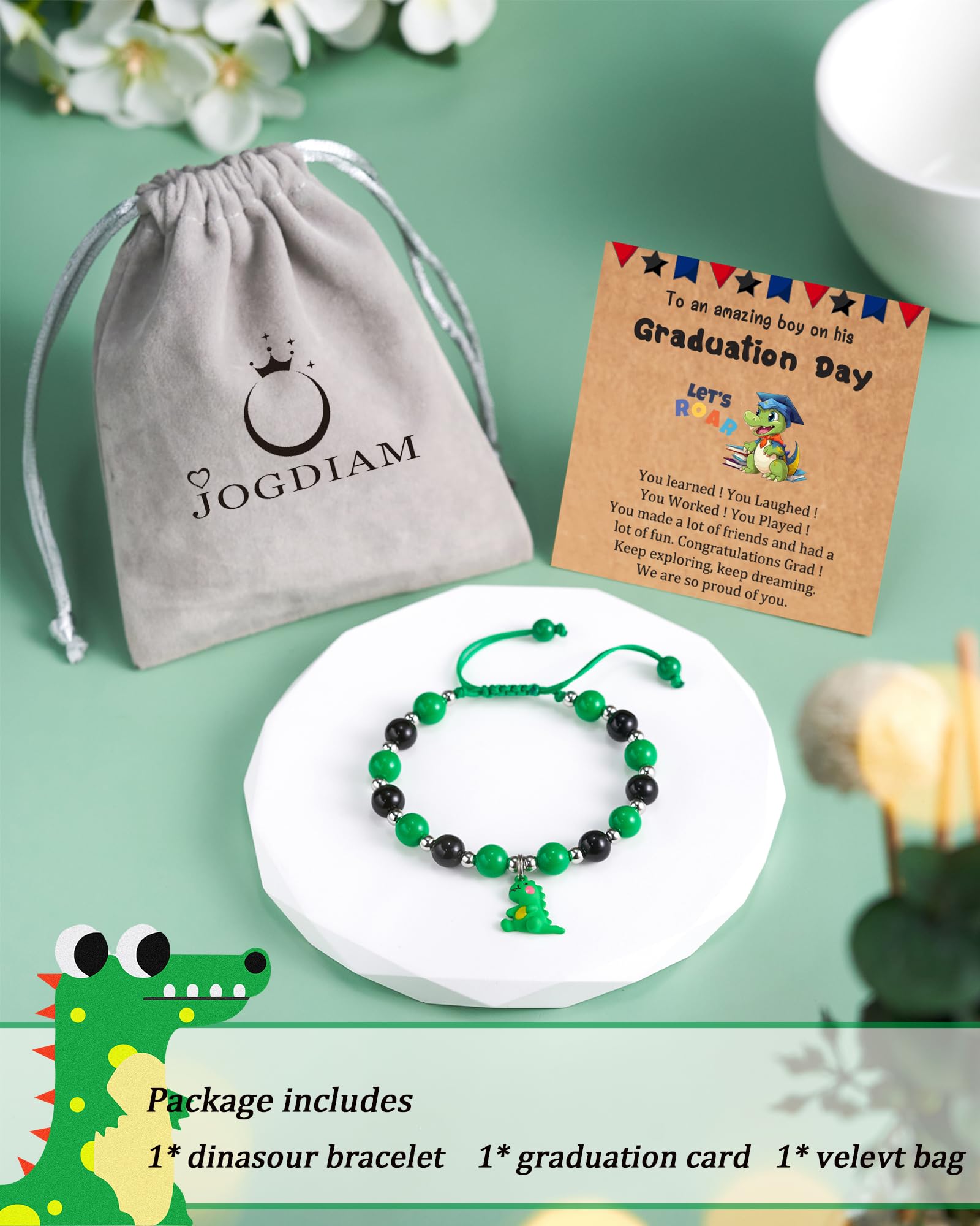 Dinosaur Bracelet for Women & Men - Unique Graduation & Birthday Gift Idea - Perfect for Dinosaur Lovers & Jewelry Enthusiasts | Great for Everyday Wear, Parties & Special Occasions