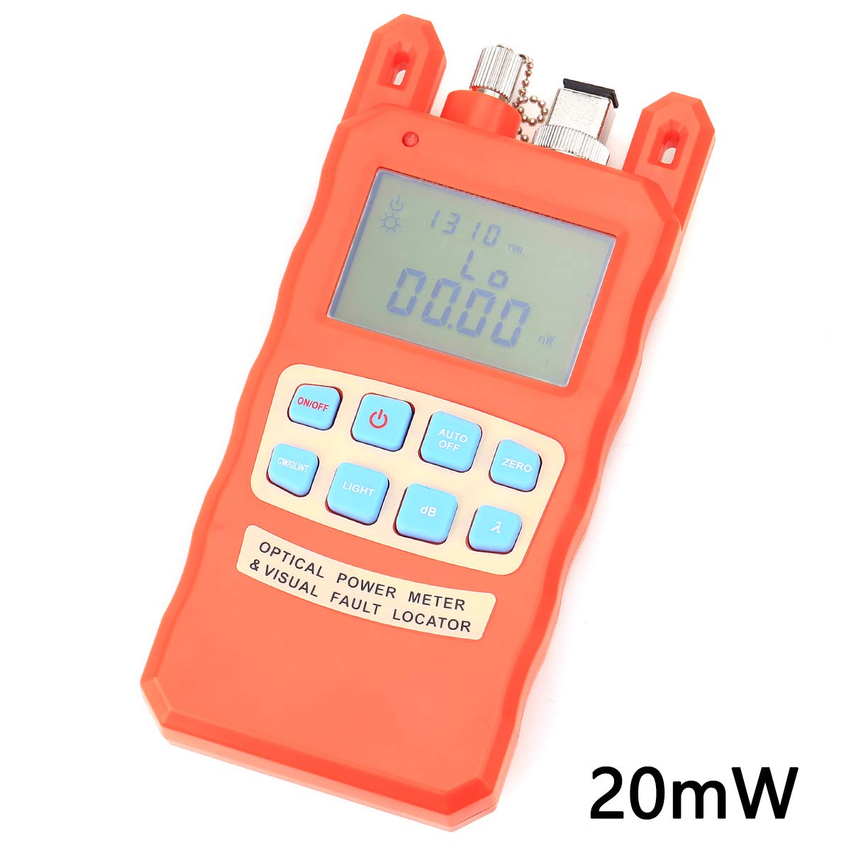 **Handheld Fiber Optic Power Meter & Visual Fault Locator - 20KM Portable Cable Tester for Network Maintenance, Installation, and Troubleshooting (Ideal for Telecom, Data Centers & Home Fiber Optic Setup)**