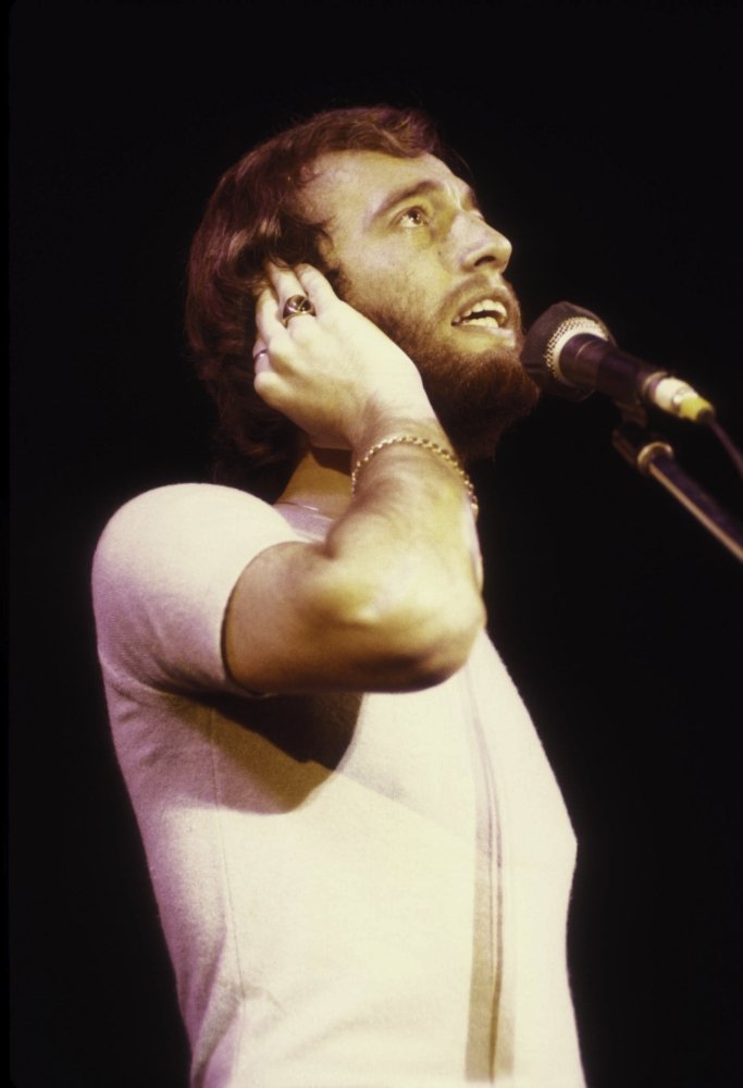 The Melody of Memories: A Story Inspired by Bee Gees Singing Photo Print
