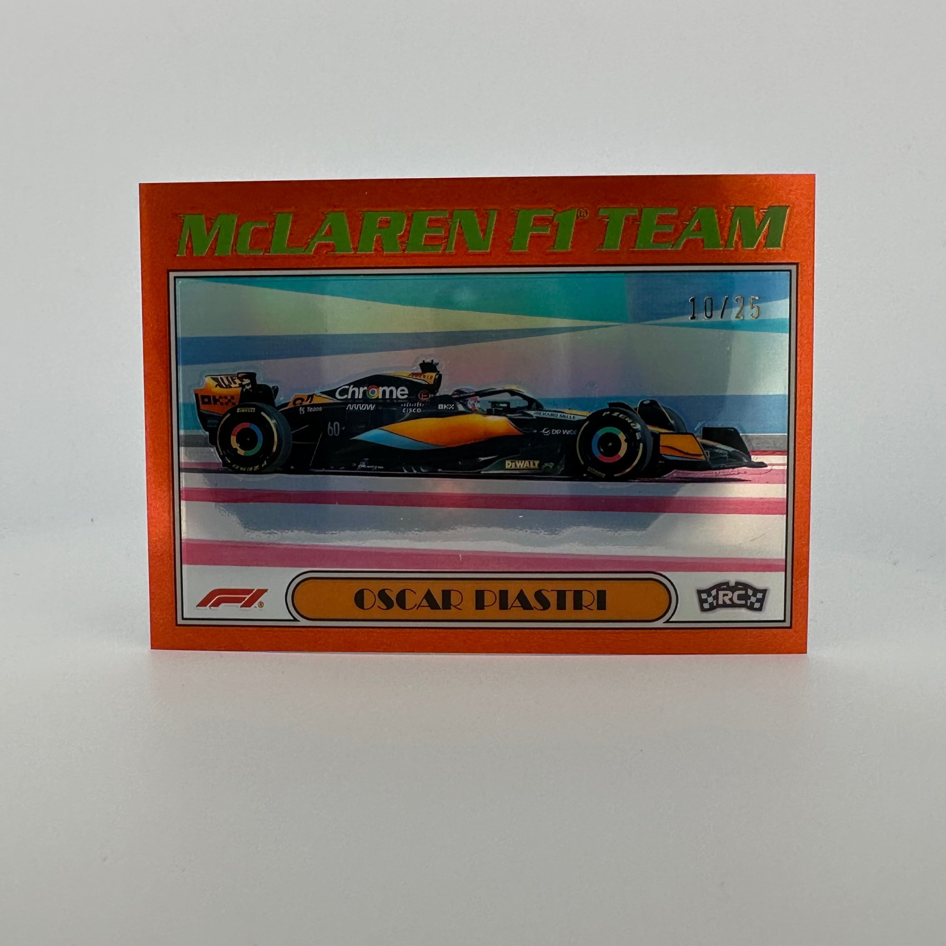 2023 Topps Chrome Oscar Piastri #AU77 Orange Refractor 10/25 - F1 Racing Collectible Card for Fans & Investors - Perfect for Trading, Display, and Memorabilia Collections