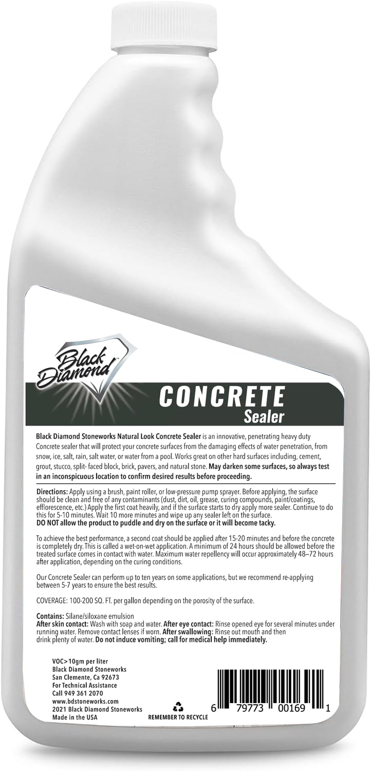 Best Clear Penetrating Concrete Sealer Spray - Waterproof Driveway, Patio, Brick & Stone Sealer for Outdoor Surfaces | Ideal for Driveway Protection, Paver Sealing & Masonry Waterproofing