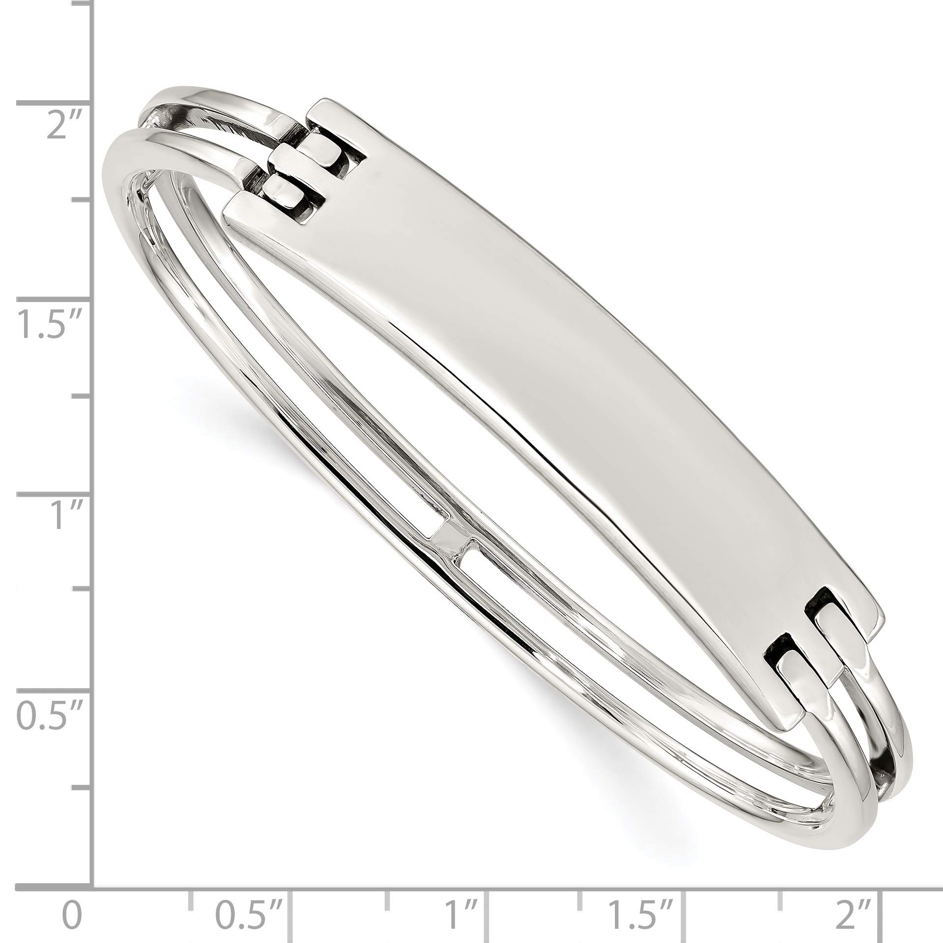 Sterling Silver ID Hinged Bangle Bracelet - Personalized Engraved Name Jewelry for Women, Gift for Mom, Wife, Daughter - Perfect for Birthdays, Anniversaries & Special Occasions