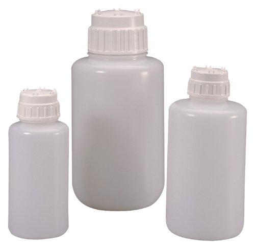 Nalgene 2125-1000 Heavy-Duty HDPE Water Bottle, 1 Liter (1000mL) - 6 Pack for Camping, Hiking, Gym & Outdoor Activities
