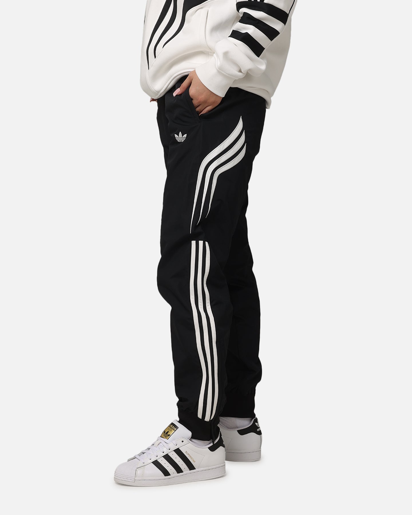 Adidas Q3 Atlanta Track Pants for Men - Black Athletic Jogger Pants with Comfort Fit & Stretch Fabric - Perfect for Running, Gym Workouts & Casual Wear