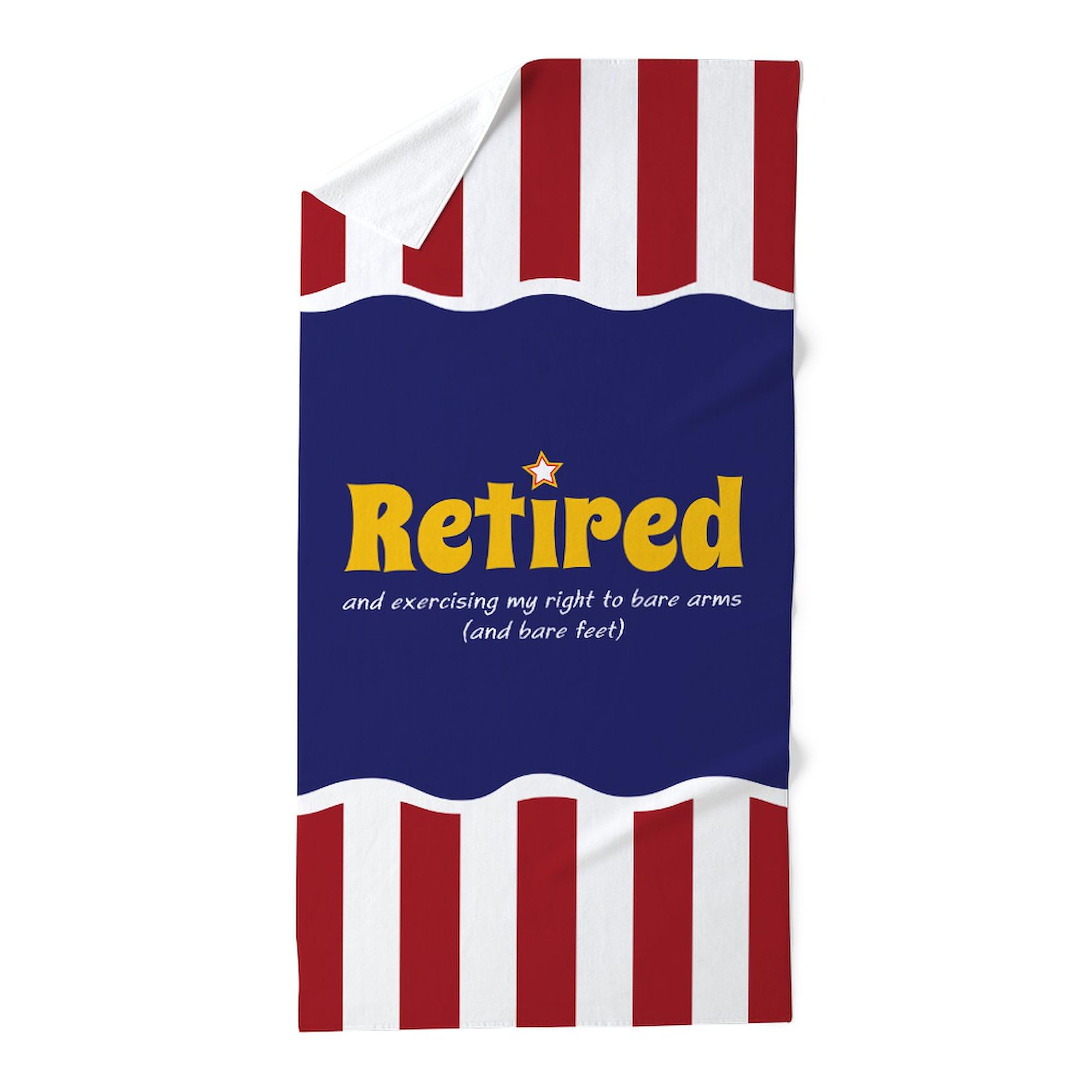 Happily Retired Large Beach Towel - Soft, Absorbent & Unique Design for Pool, Vacation & Retirement Gifts - Perfect for Beach, Travel & Relaxation