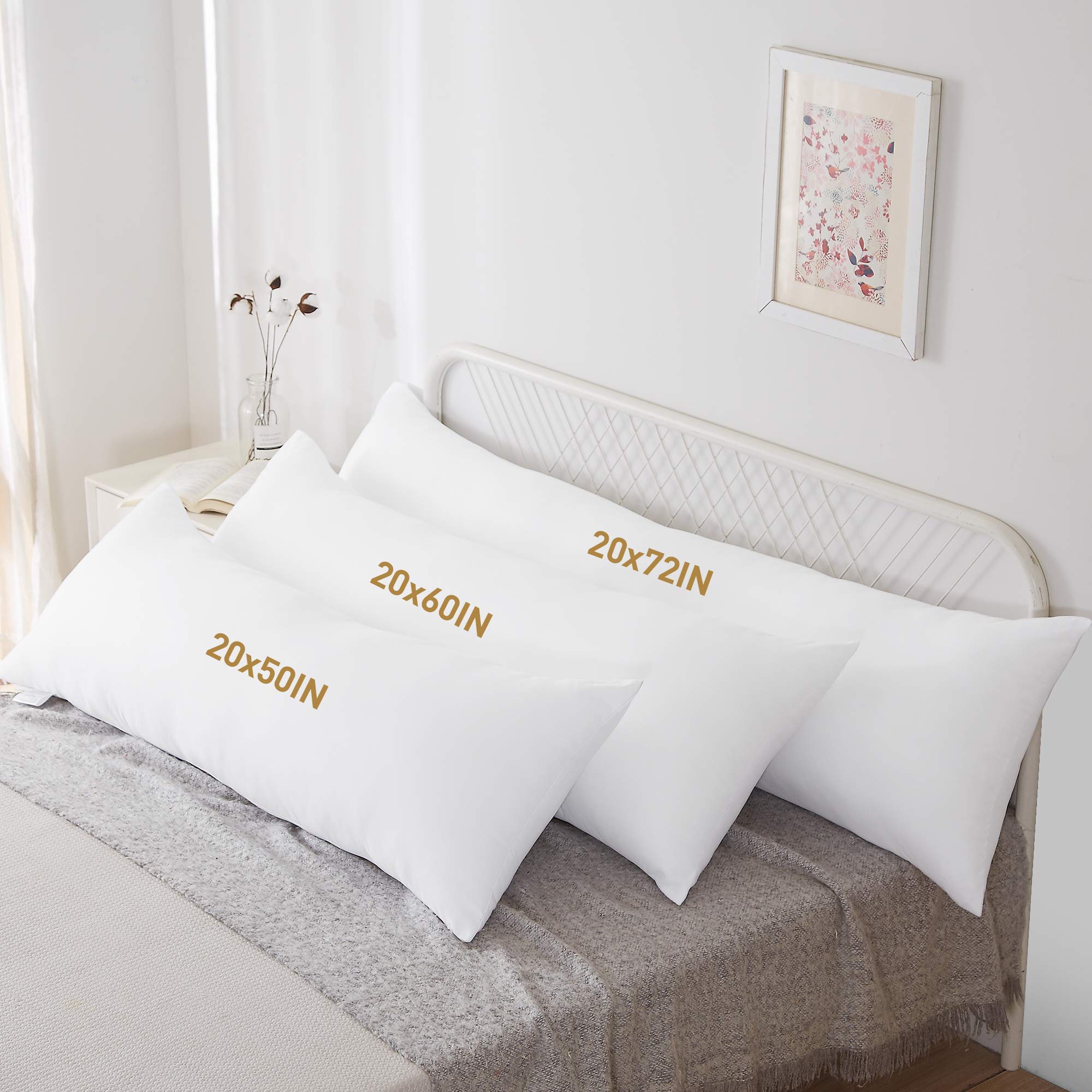 **Acanva Fluffy Body Pillow for Adults & Pregnancy - Soft Long Full Pillow Insert for Side Sleepers - Perfect for Cuddling, Back Support & Comfortable Sleep**    *(Use Cases: Ideal for side sleepers, pregnancy support, cozy cuddling, and relieving back pain.)*
