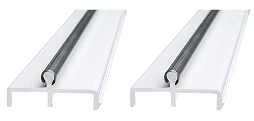 72 Inch White Vinyl Sliding Door Double Track Replacement for Modern Patio Doors - Heavy Duty & Durable (Pack of 2) - Perfect for Home Renovation, DIY Projects & Outdoor Living Spaces