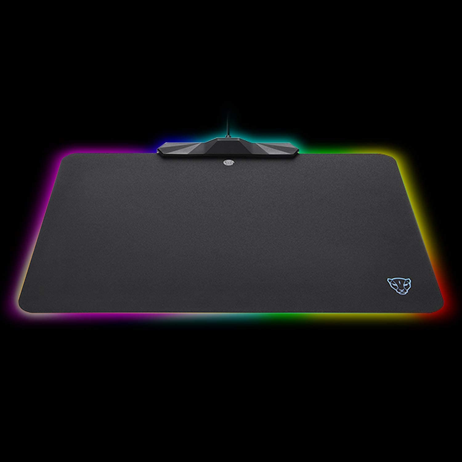 MOTOSPEED RGB Gaming Mouse Pad with LED Lighting Effects - Wired Hard Surface Mouse Mat for PC, Laptop, Computer Games (13.8x9.8 Inch) - Perfect for Esports, FPS, MMO Gaming & Office Work
