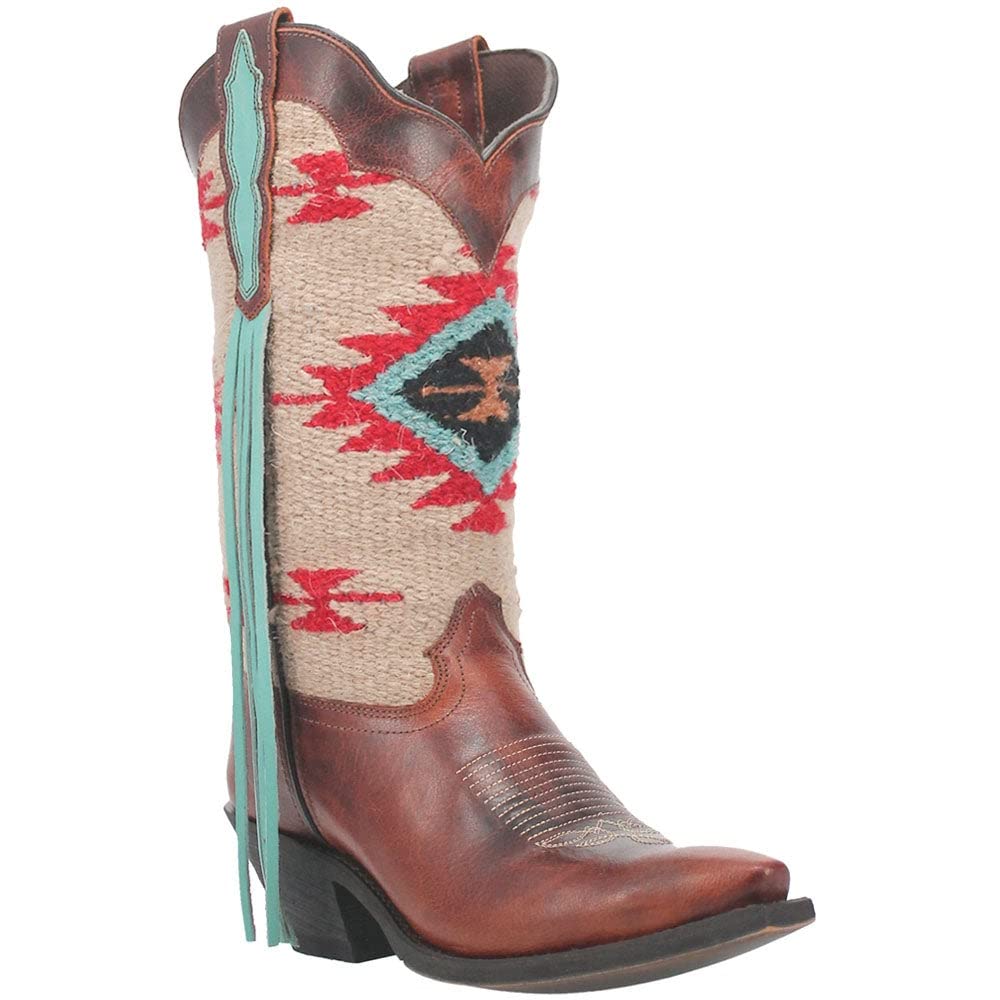 Laredo Women's Bailey Western Boots - Snip Toe Cowgirl Boots in Cognac Brown, Size 6 Medium | Perfect for Country Dancing, Rodeo Events & Western Fashion Outfits
