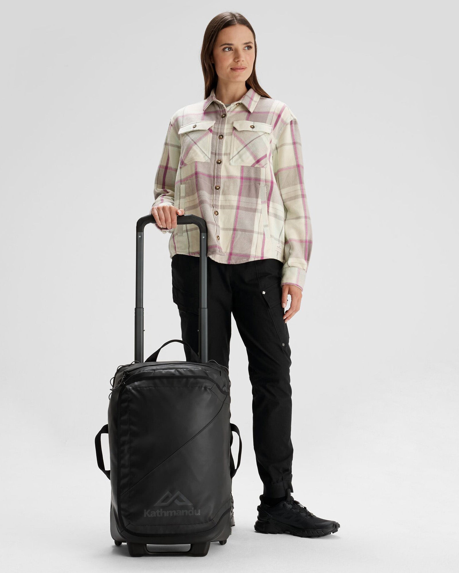 Indus Roller 40L Black Stingray Waterproof Backpack - Perfect for Travel, Hiking, Camping & Outdoor Adventures