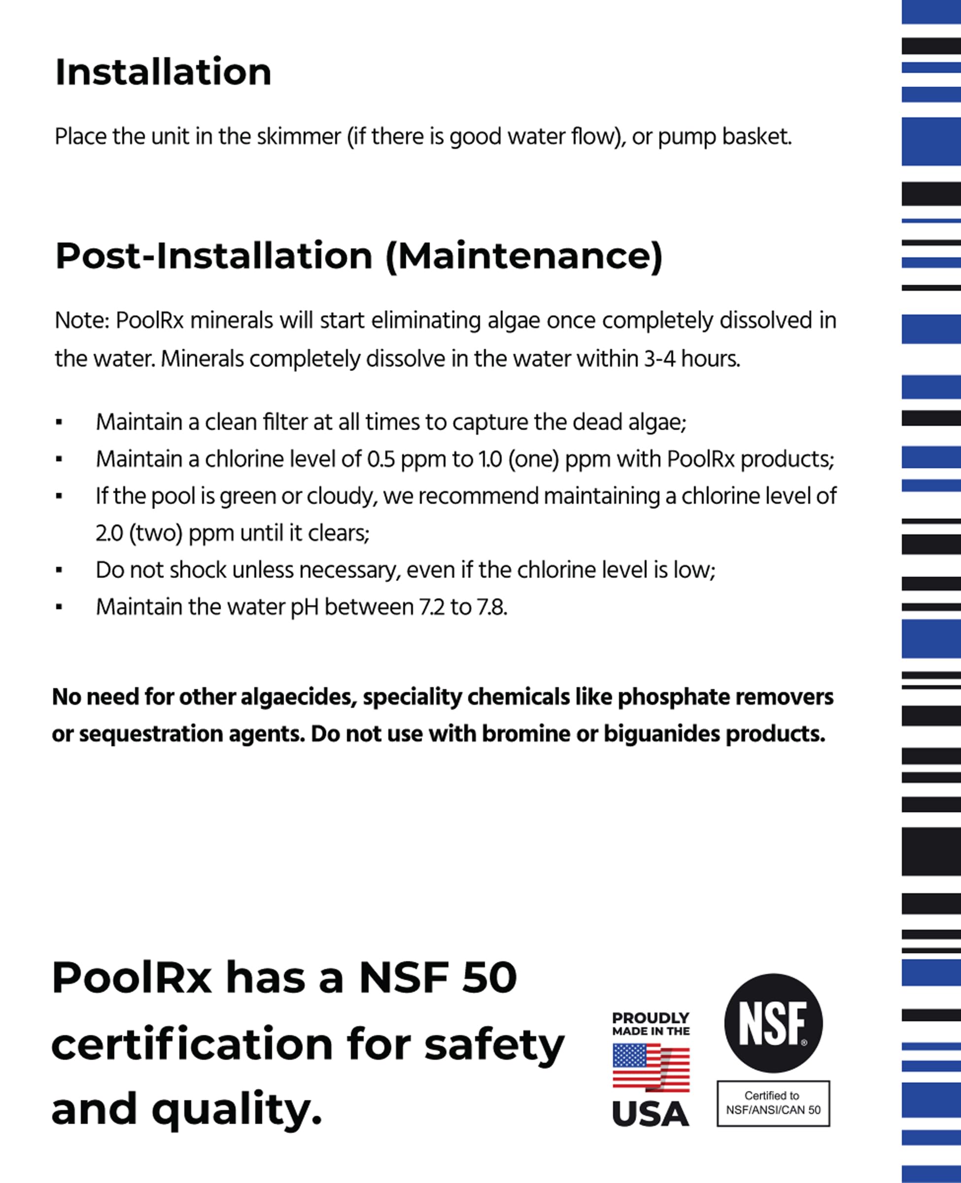 PoolRX+ Pool Unit for 20,000-30,000 Gallon Pools | Algae Prevention & Water Treatment | Perfect for In-Ground & Above-Ground Pools