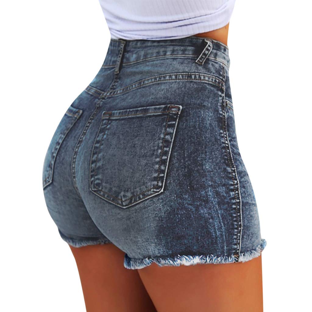Women's High Waist Distressed Denim Shorts for Summer | Casual & Stylish