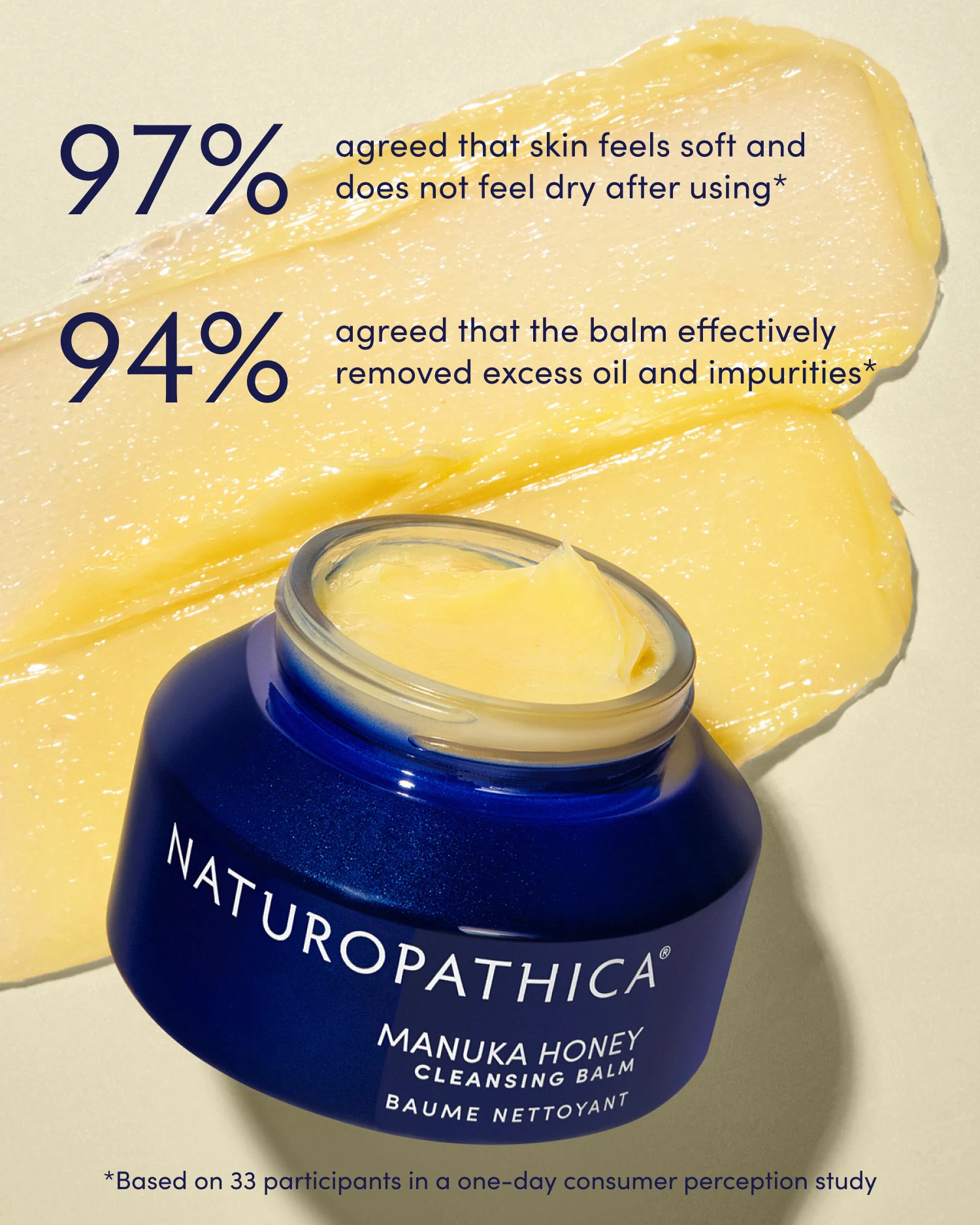 Naturopathica Manuka Honey Cleansing Balm - Organic Face Cleanser for Dry & Sensitive Skin | Deep Hydration & Makeup Removal | Perfect for Nighttime Skincare Routine & Travel Essentials