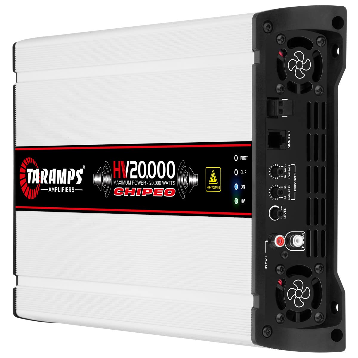 Taramps HV 20000 1-Channel Monoblock Car Amplifier - 20000W RMS Class D Power, 0.5 Ohm Stable, 164VDC Output (13 Batteries Required) - Perfect for Competition Car Audio Systems & High-Performance Vehicle Upgrades