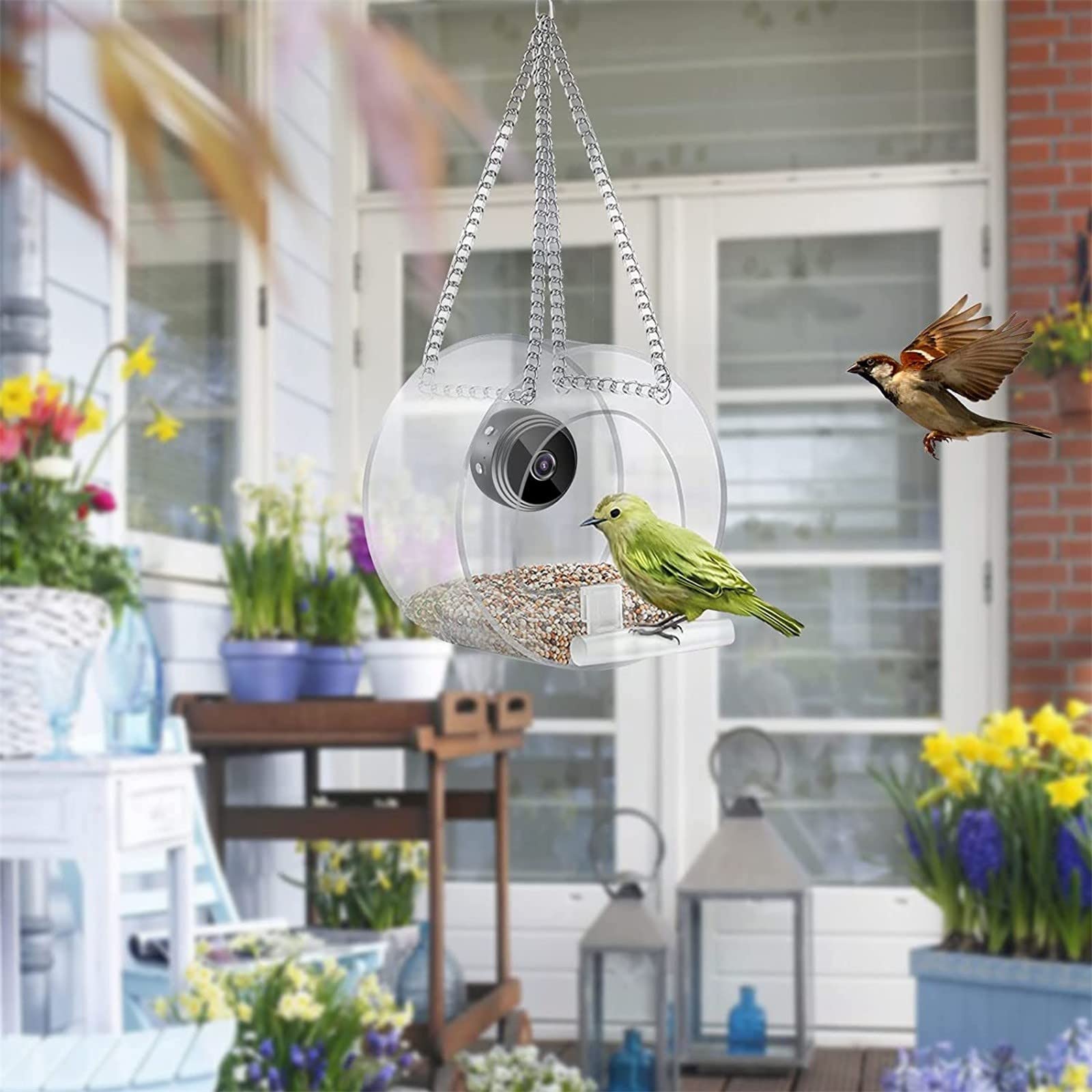 Smart WiFi Bird Feeder with HD Camera - Wireless Remote Monitoring & Bird Watching Photography for Backyard, Garden, and Nature Enthusiasts - Perfect for Home, Outdoor, and Wildlife Observation