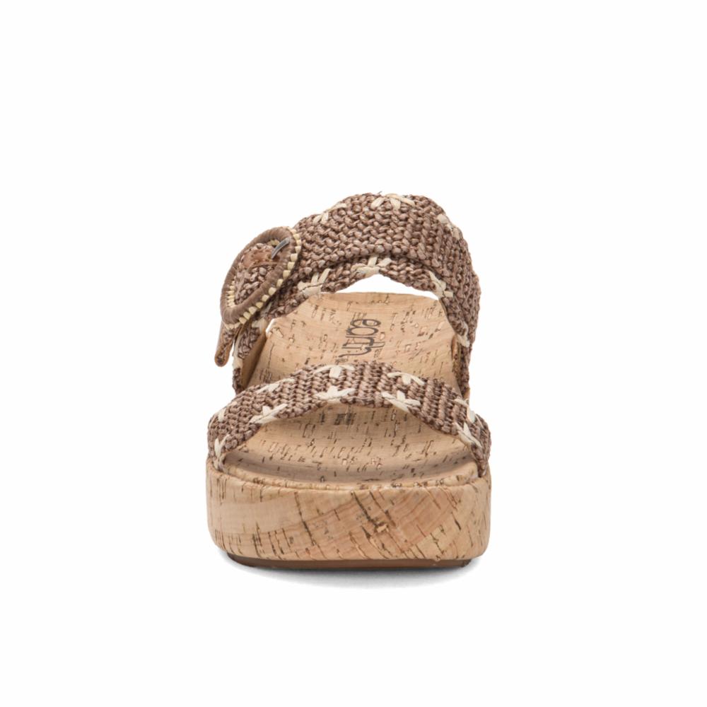 Earth Women's Subtle2 Marrone23/Deserto39 Raffia Sandals - Comfortable Summer Beach Shoes for Women, Casual Walking, Vacation & Outdoor Activities