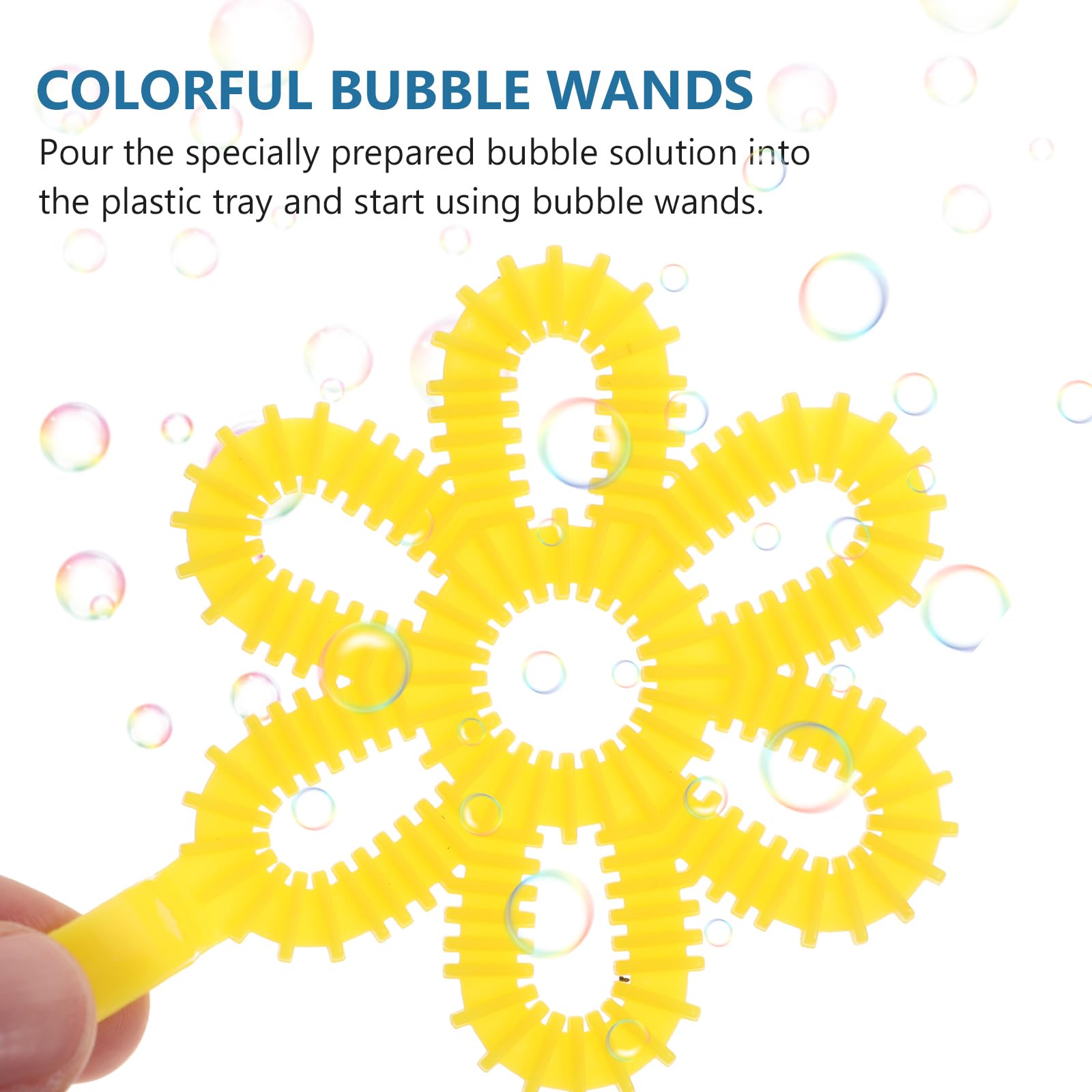 Kisangel 26pcs Giant Bubble Wands Set with Tray - Fun Bubble Makers for Kids, Summer Outdoor Party Favors, Birthday Gifts - Perfect for Backyard Play, Beach Activities, and Garden Parties