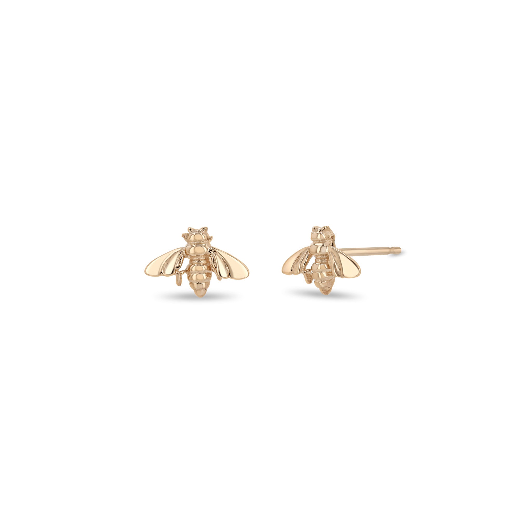 14K Gold Bee Stud Earrings for Women - Dainty Honey Bee Jewelry - Perfect for Everyday Wear, Gifts & Boho Fashion