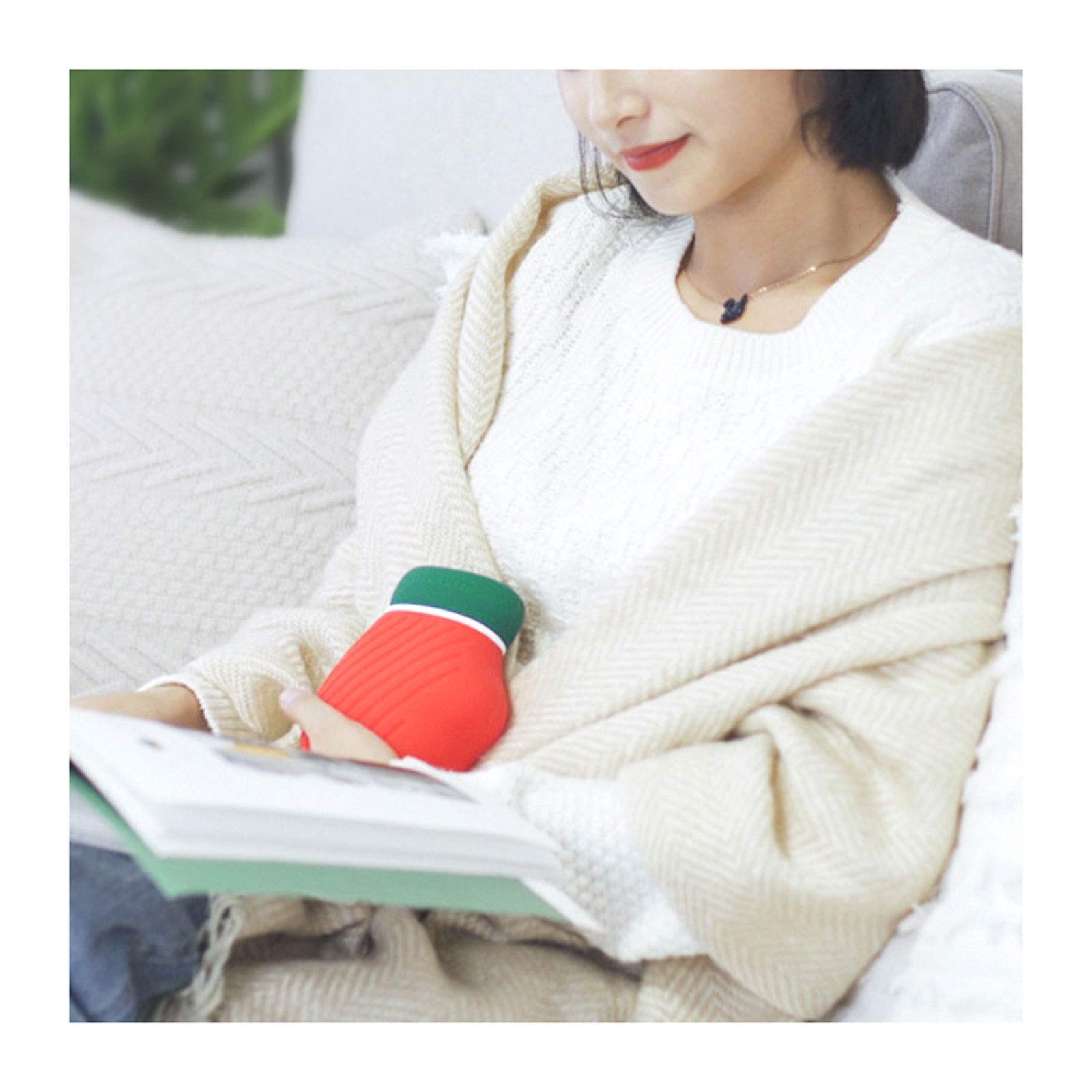 2 Pack Mini Christmas Stocking Shaped Silicone Hot Water Bottles - Hand Warmers for Winter, Holiday Gifts for Kids & Adults - Perfect for Cold Weather, Christmas Stocking Stuffers & Cozy Home Use