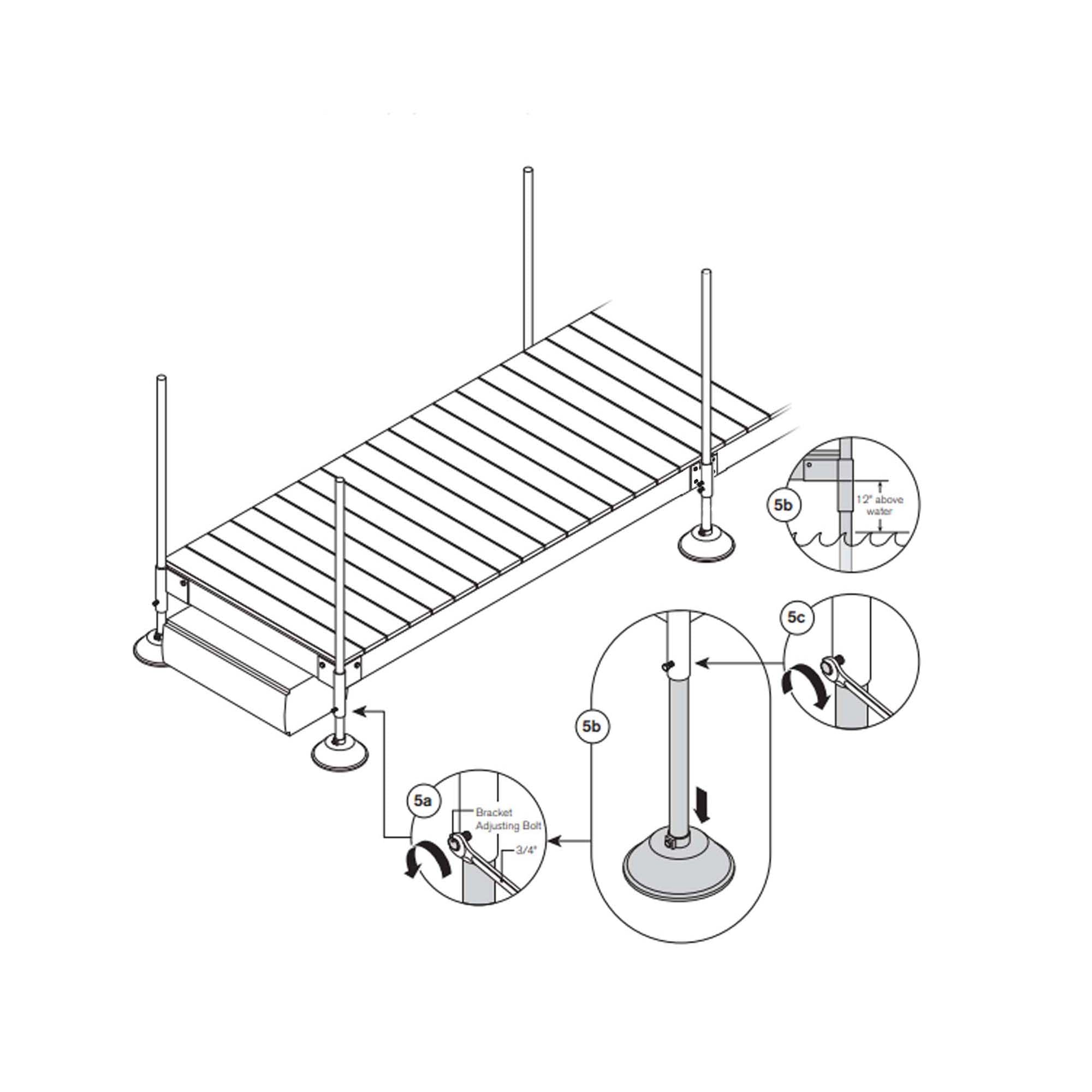 Heavy Duty Galvanized Dock Pipe Leg Holder & Sleeve - Durable Marine Hardware for Boat Docks, Piers & Waterfront Structures - Perfect for Saltwater & Freshwater Applications