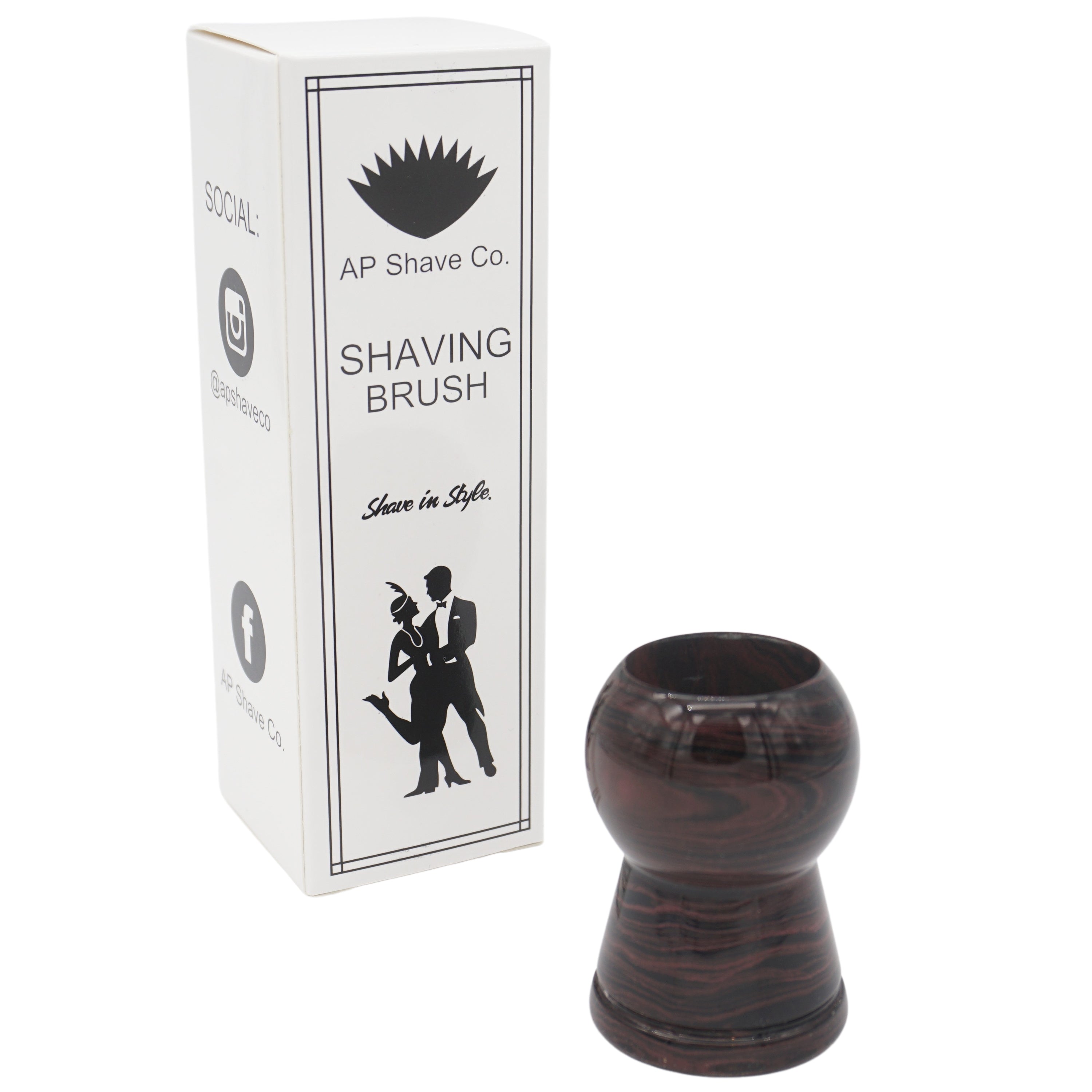 Premium Handmade Raspberry Ebonite Shaving Brush Handle - Compatible with 24mm & 26mm Knots - Perfect for Wet Shaving & Luxury Grooming Gifts