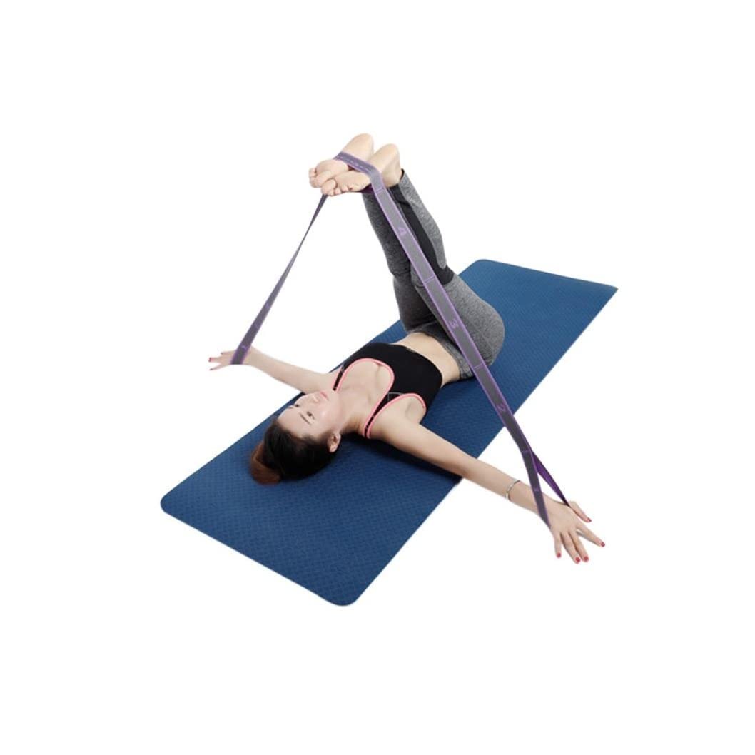 Premium Elastic Yoga Stretch Band - High-Quality Polyester Resistance Loop for Yoga, Pilates, Gym & Fitness Training (Purple, 85-105cm) - Perfect for Home Workouts, Physical Therapy & Dance Stretching Exercises