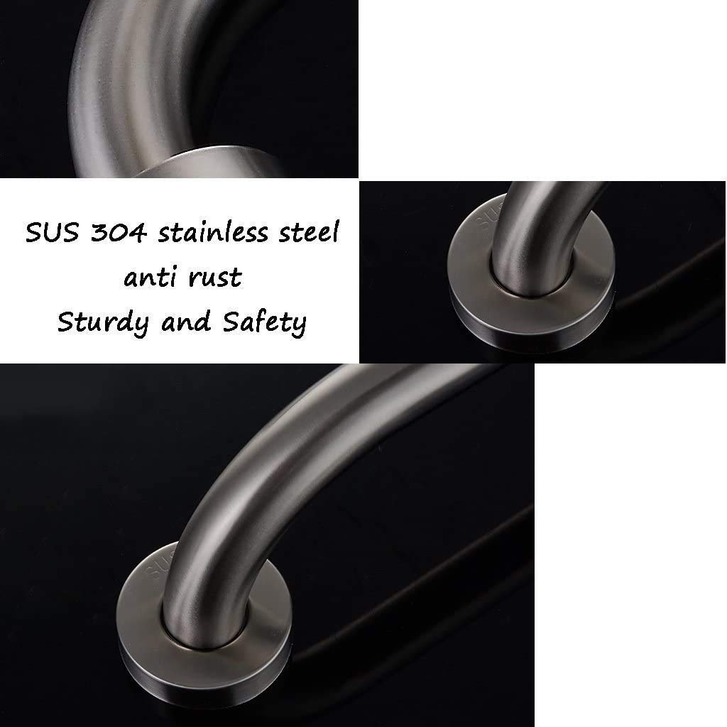 304 Stainless Steel Bathroom Safety Handle - Non-Slip Towel Rail & Armrest for Elderly & Pregnant Women | ADA Compliant Grab Bar for Toilet, Shower & Bathtub Safety (Ideal for Seniors & Accessibility Needs)