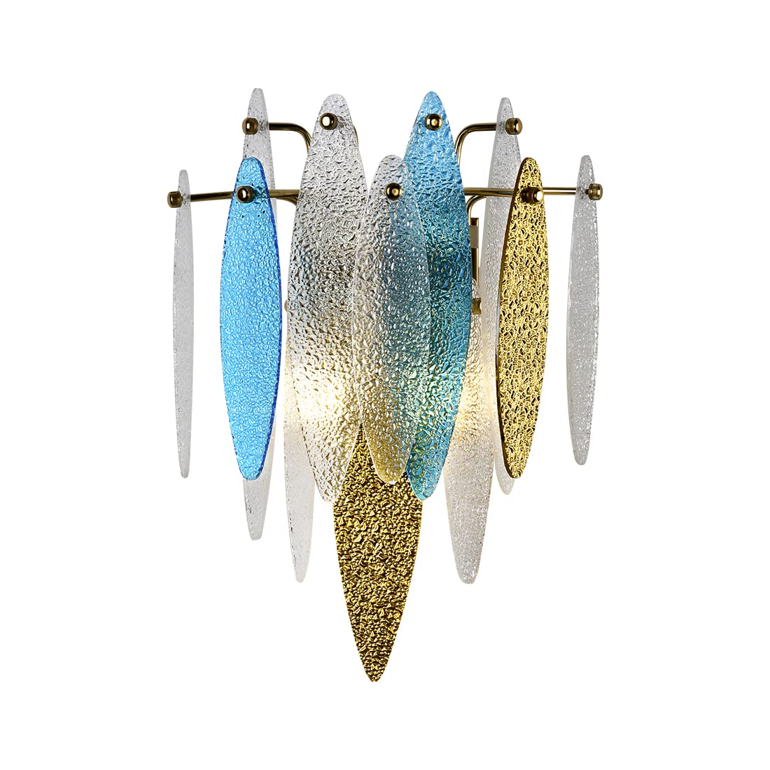 Vintage Mid Century Modern Crystal Wall Sconce - Adjustable Golden Brass Boho Lamp for Bedroom, Living Room, Corridor & Farmhouse - Perfect for Ambient Lighting and Home Decor