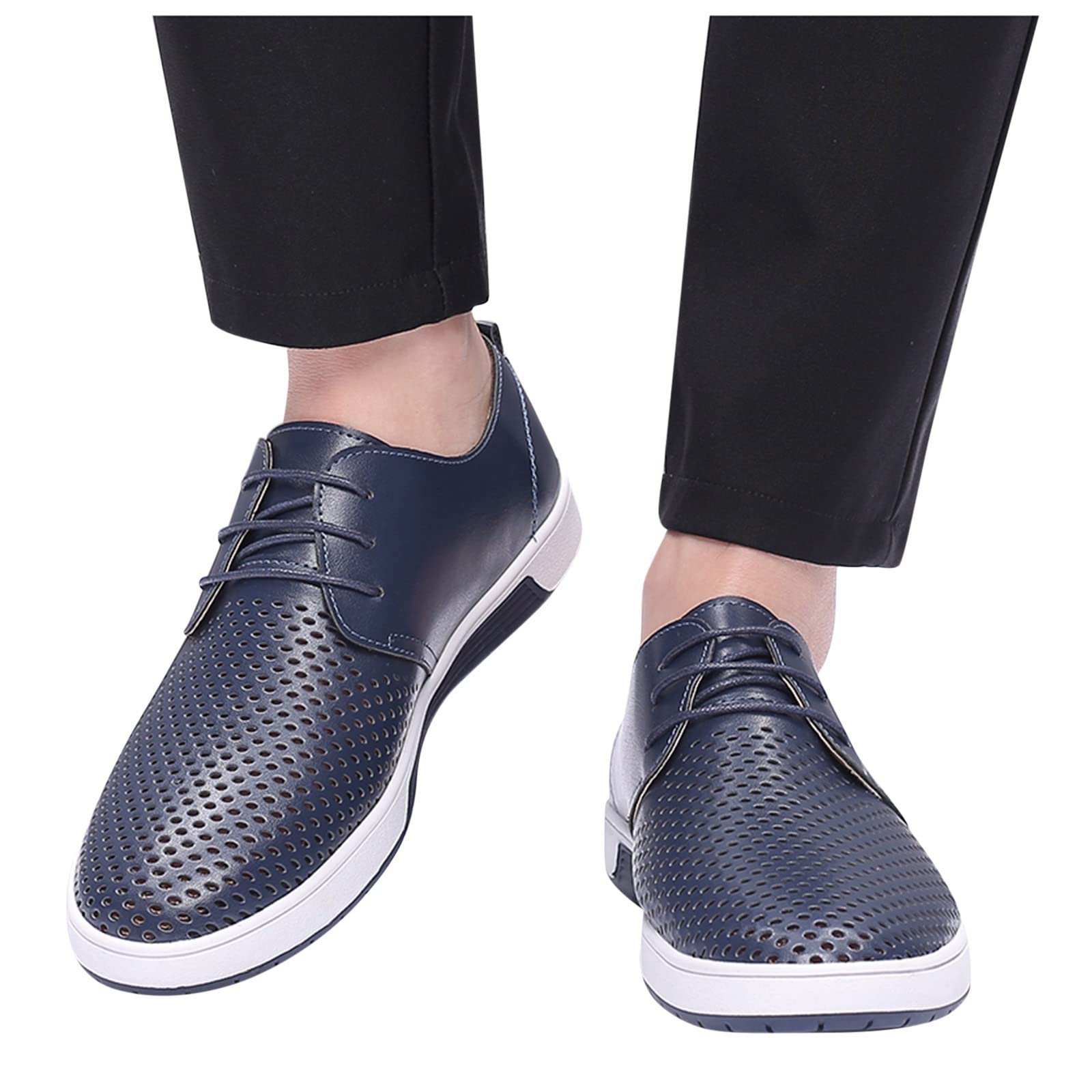 **Men's Breathable Leather Slip-On Dress Shoes - Comfortable Summer Style with Leather Sole - Perfect for Dancing, Weddings & Formal Events**