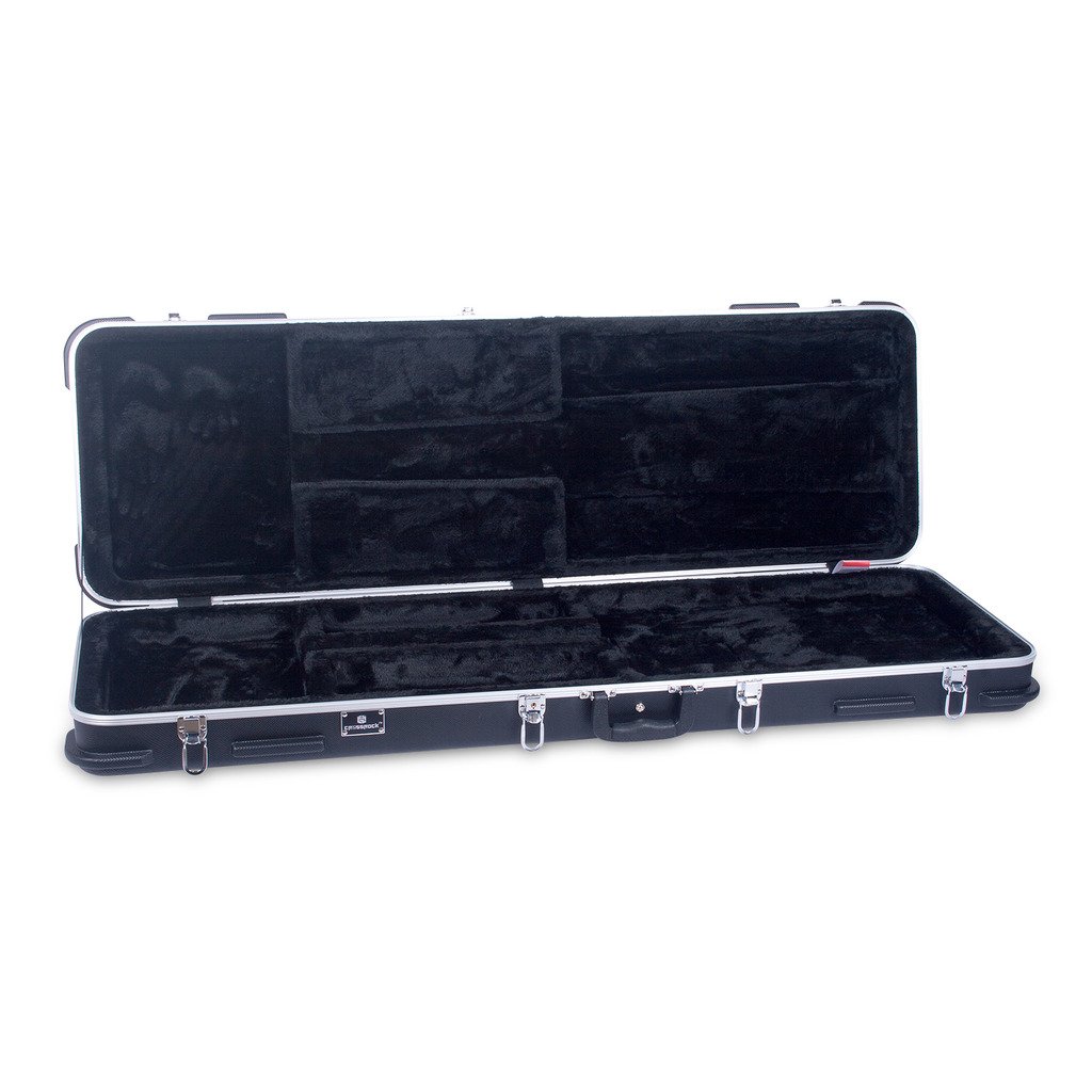 Crossrock CRA860BBK Black Bass Guitar Case for 4 & 6 String - Durable Hard Shell Protection for Travel & Gigging Musicians
