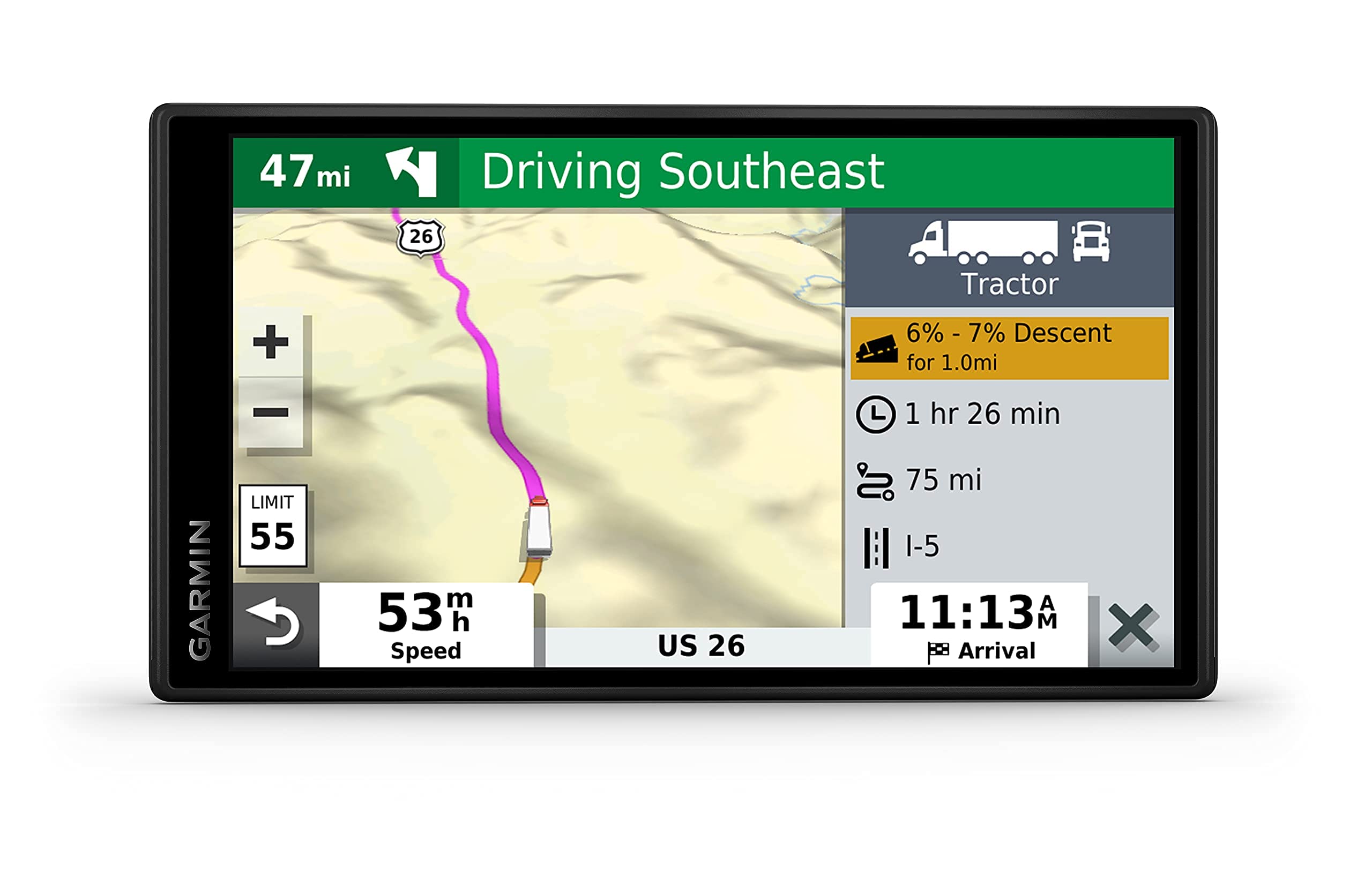 Garmin Dezl OTR500 5.5-inch GPS Truck Navigator with Custom Routing & Load-to-Dock Guidance - Renewed 010-02603-00 | Professional Truck Driver GPS for Long-Haul Navigation & Warehouse Docking